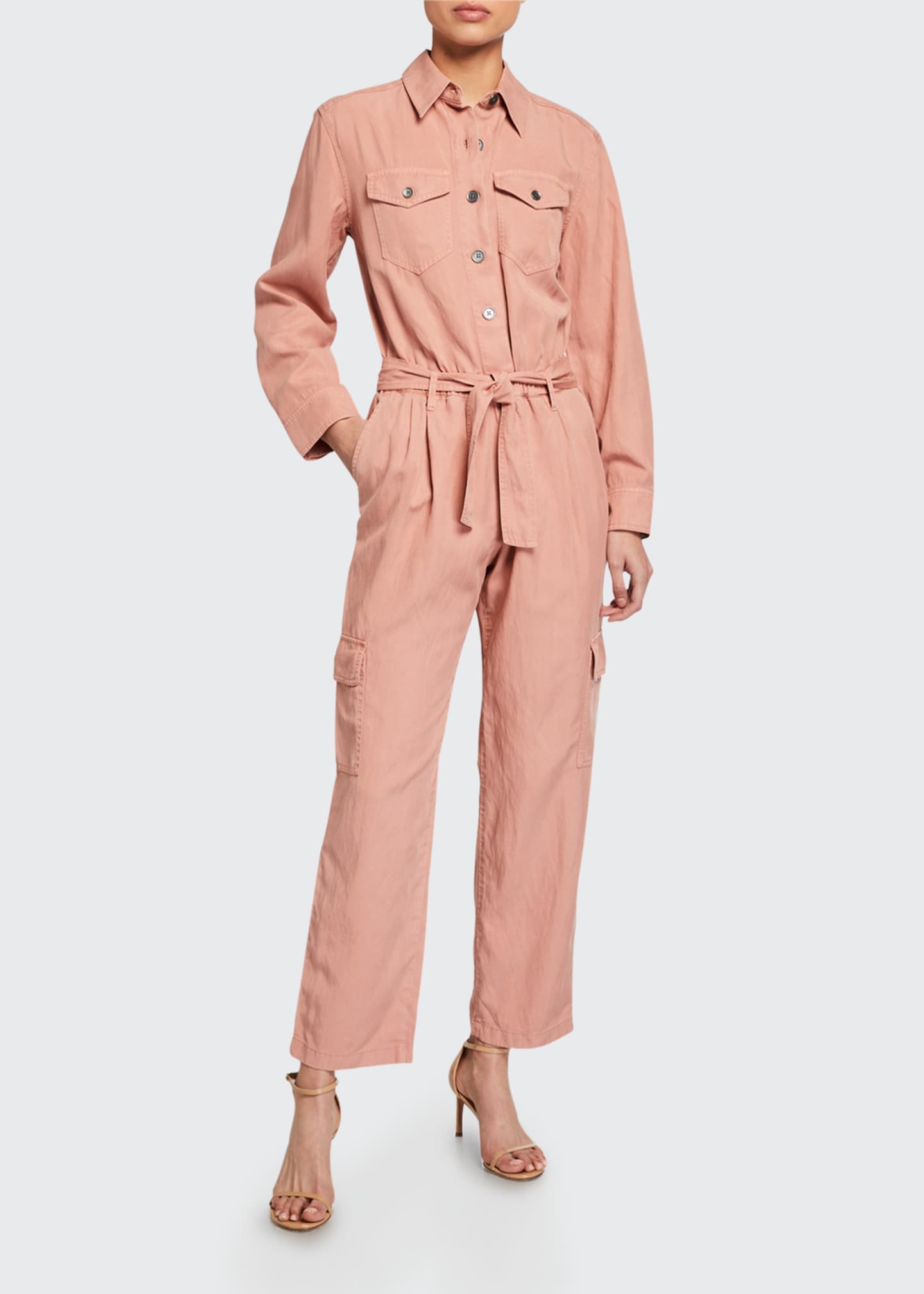 belted cargo jumpsuit