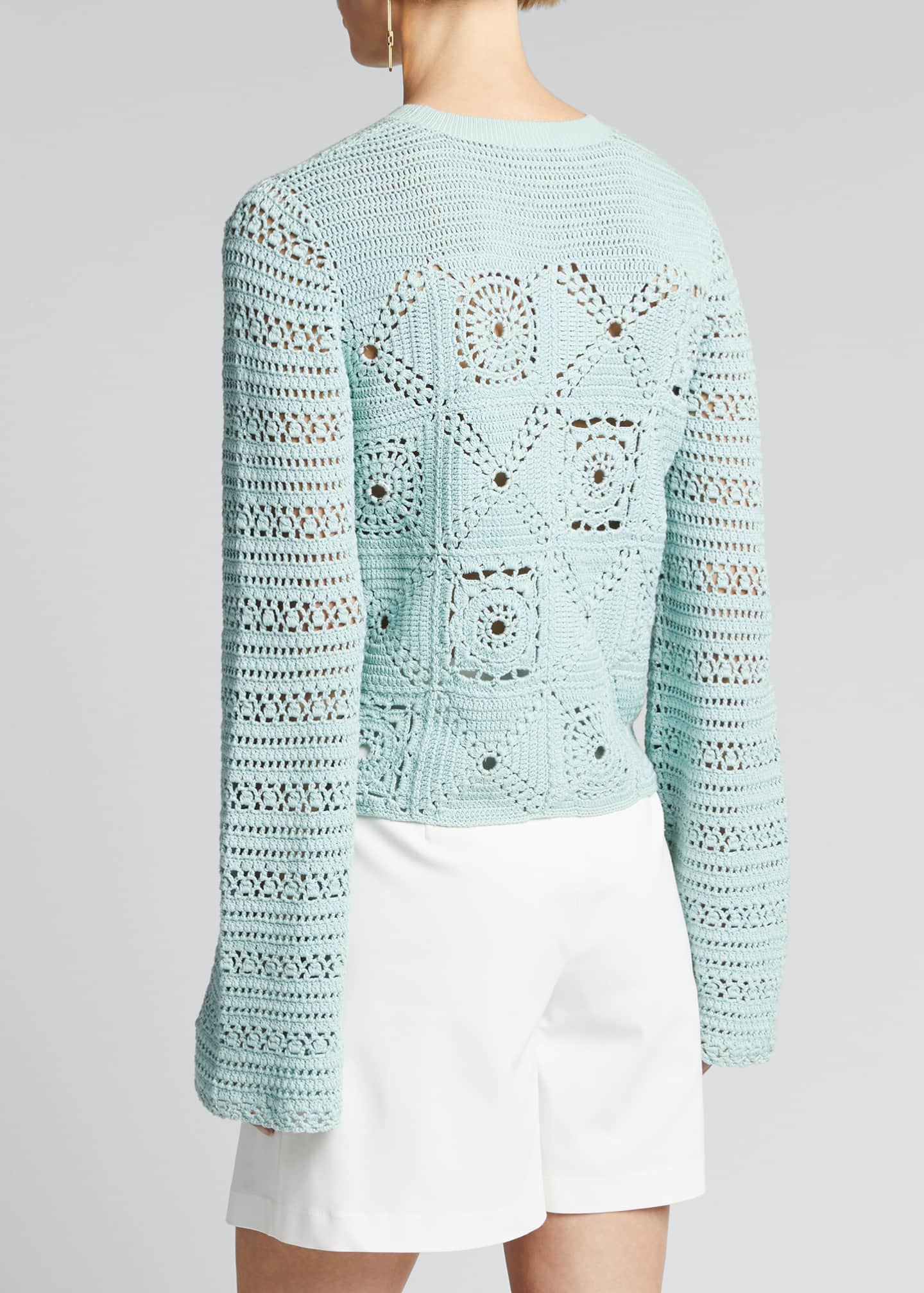 Jonathan Simkhai Grace HandCrochet Sweater Bergdorf Goodman