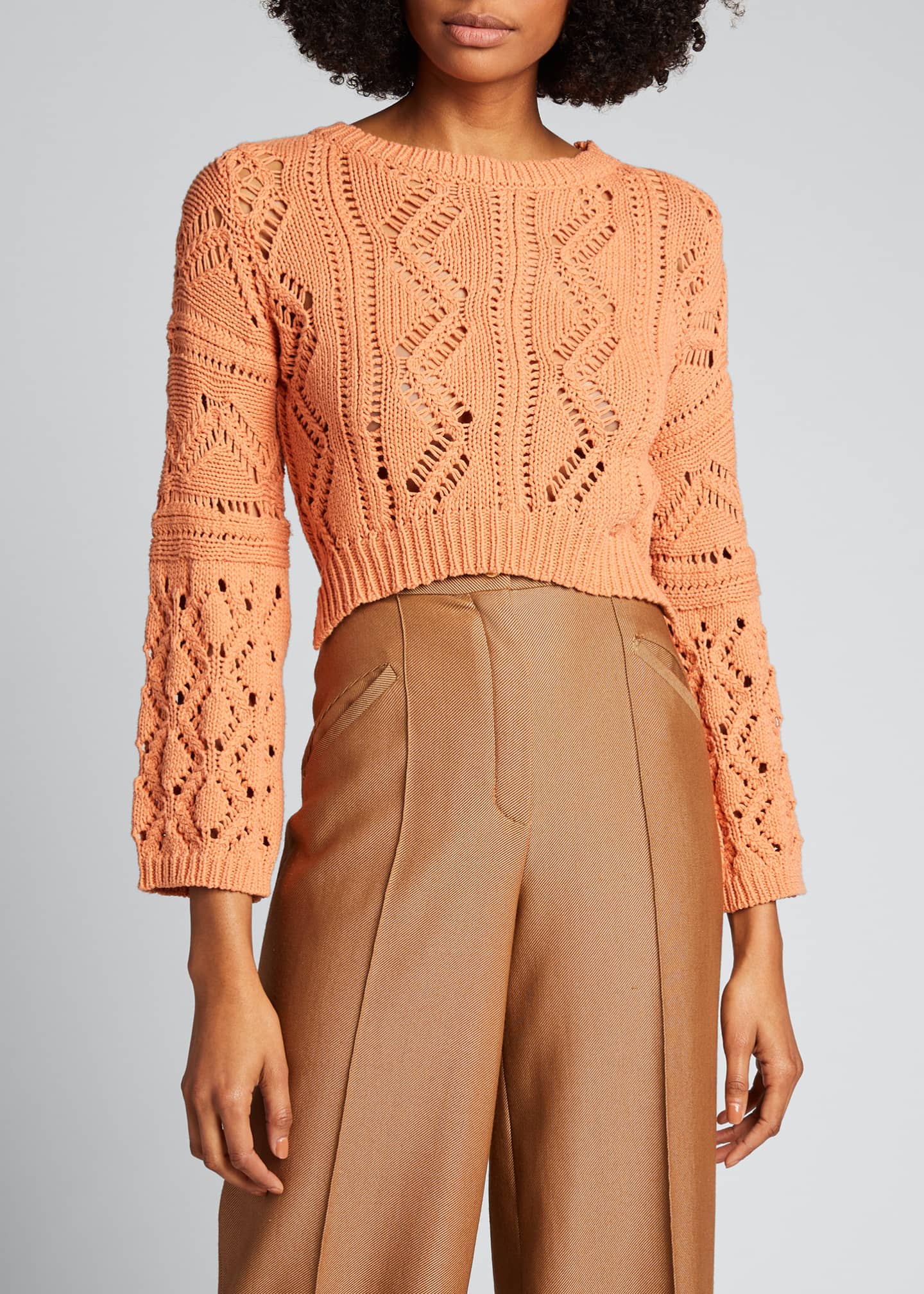 Jonathan Simkhai Madelyn Directional Rib Cropped Sweater Bergdorf Goodman