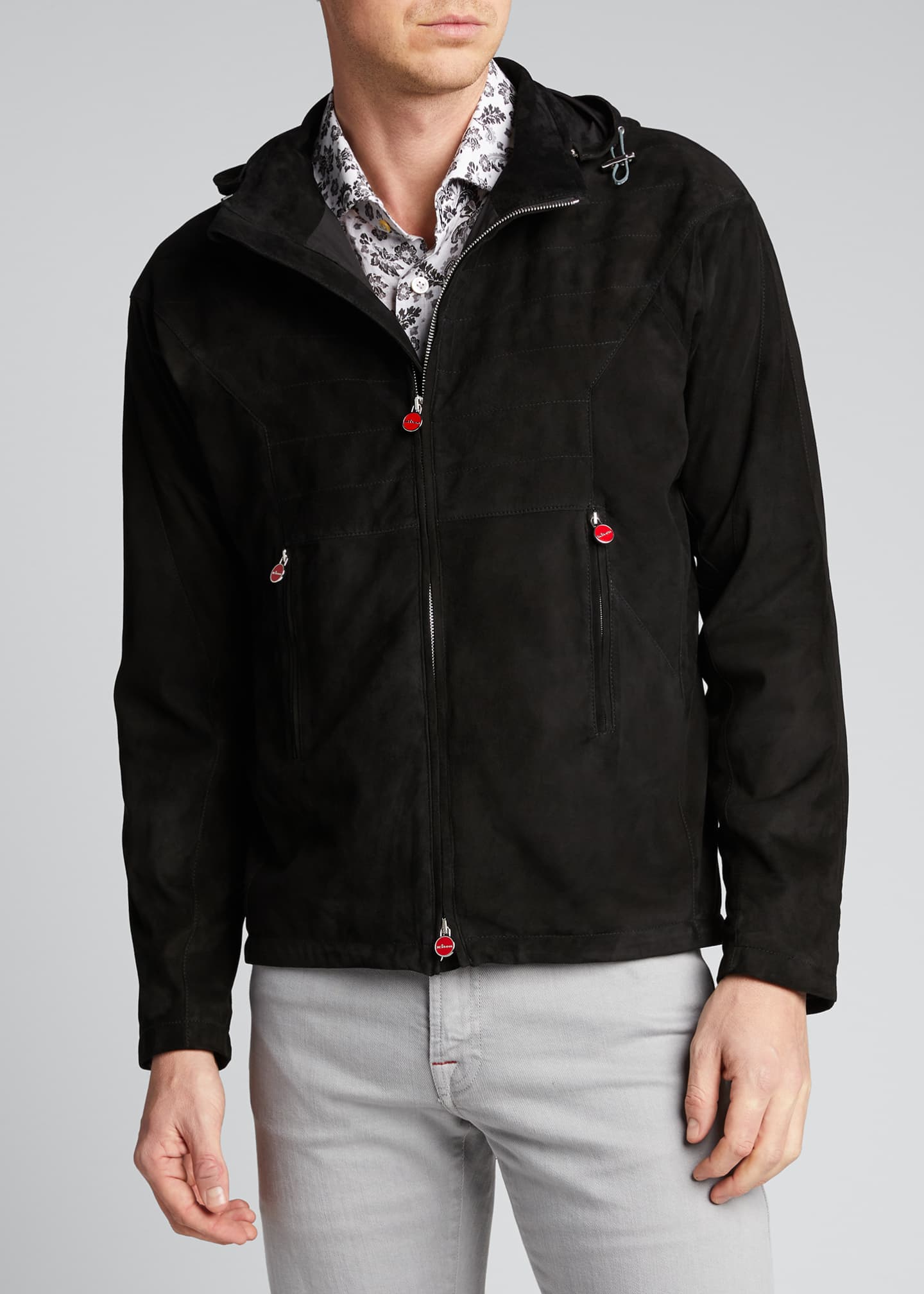 hooded biker jacket mens