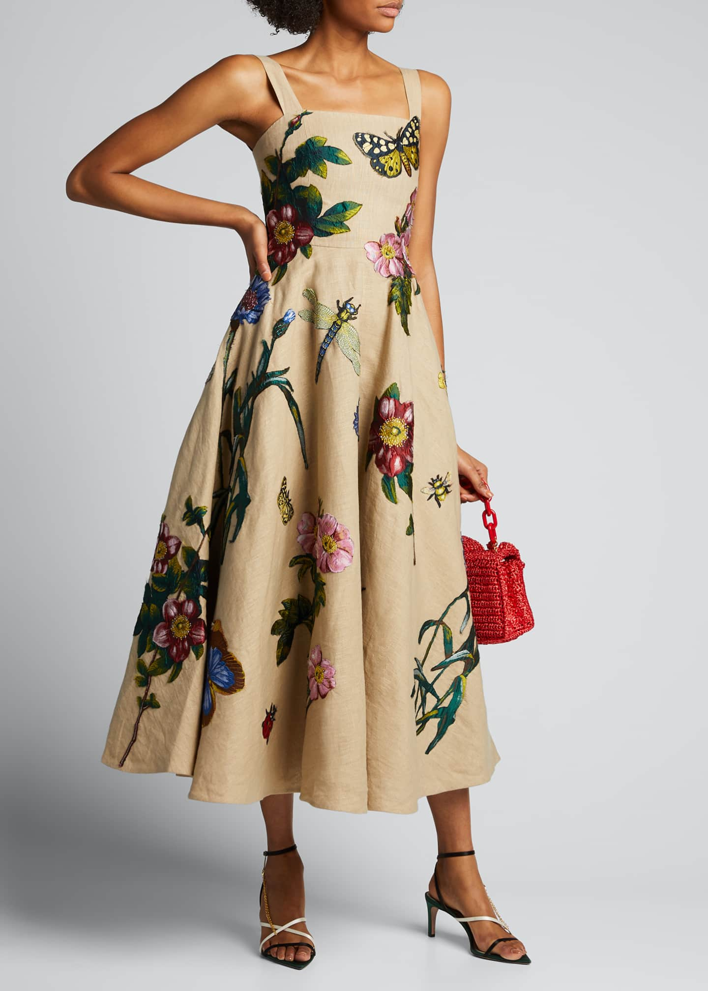 oscar de la renta flower dress