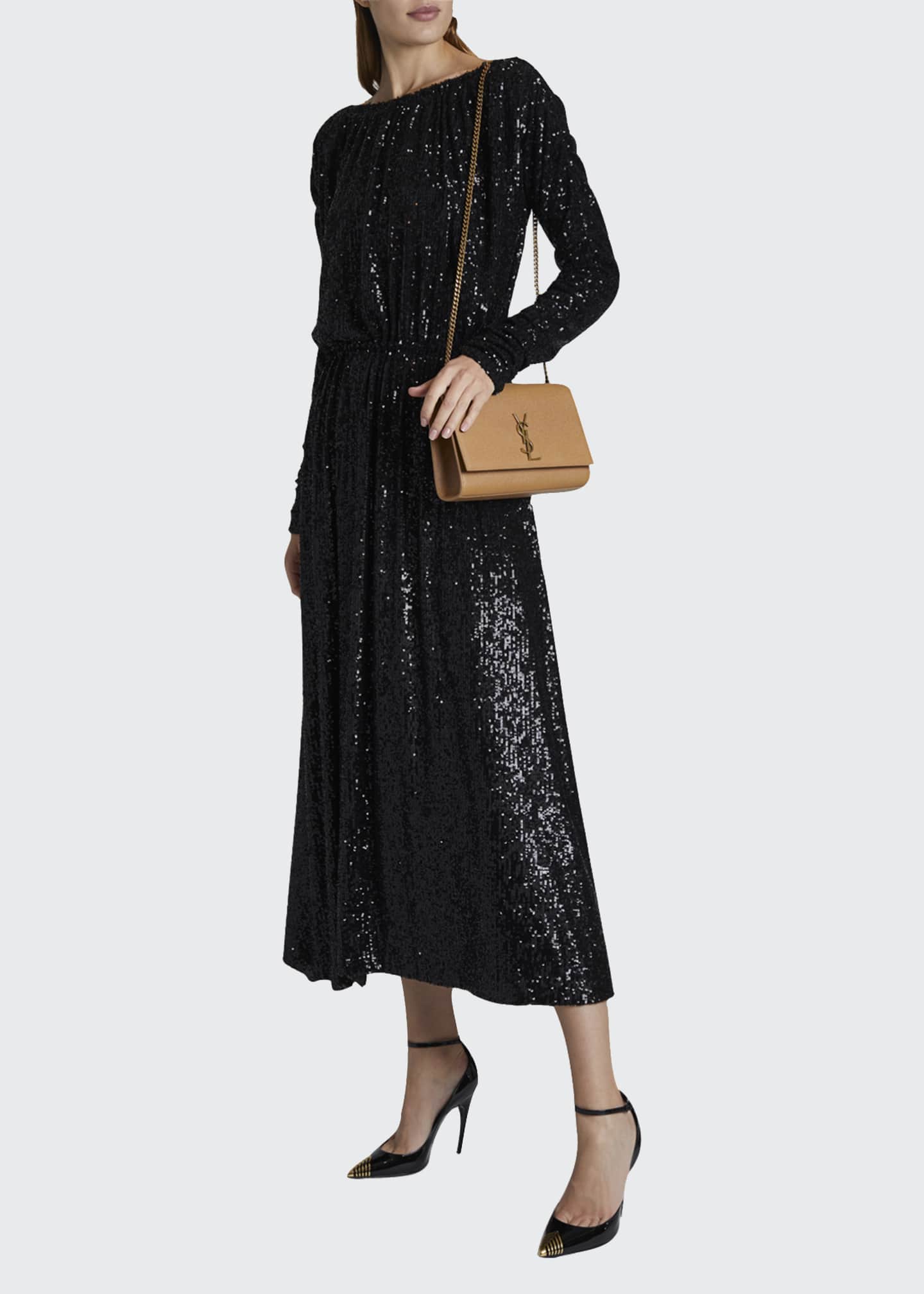 sequin dress long sleeve maxi