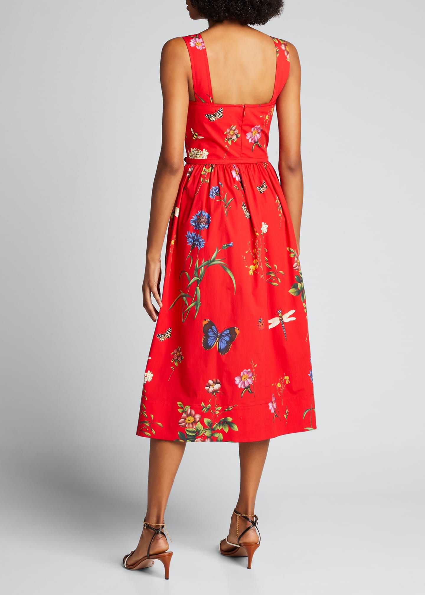 floral midi cocktail dress