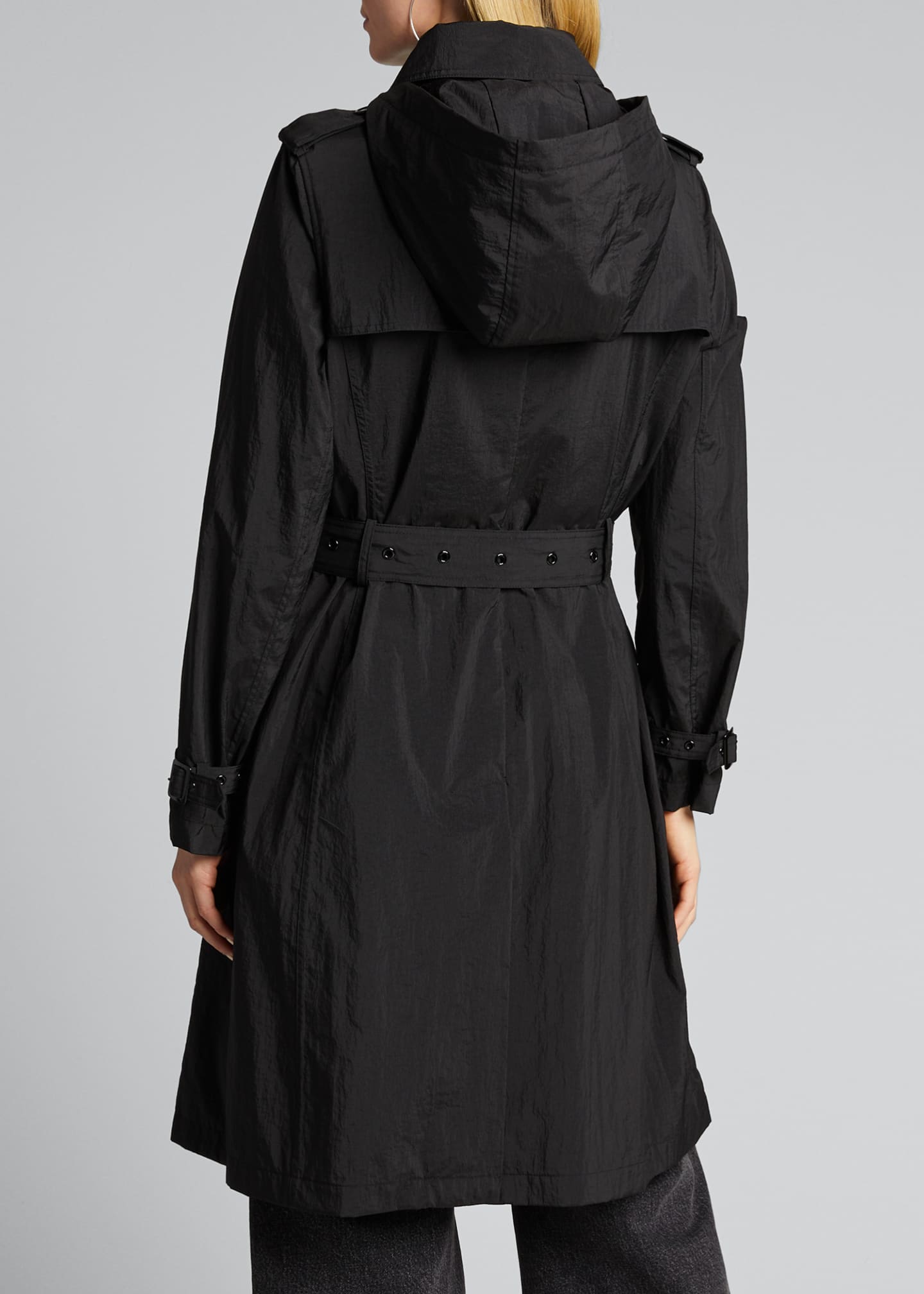 Jane Post Trench Coat w/ Detachable Hood - Bergdorf Goodman
