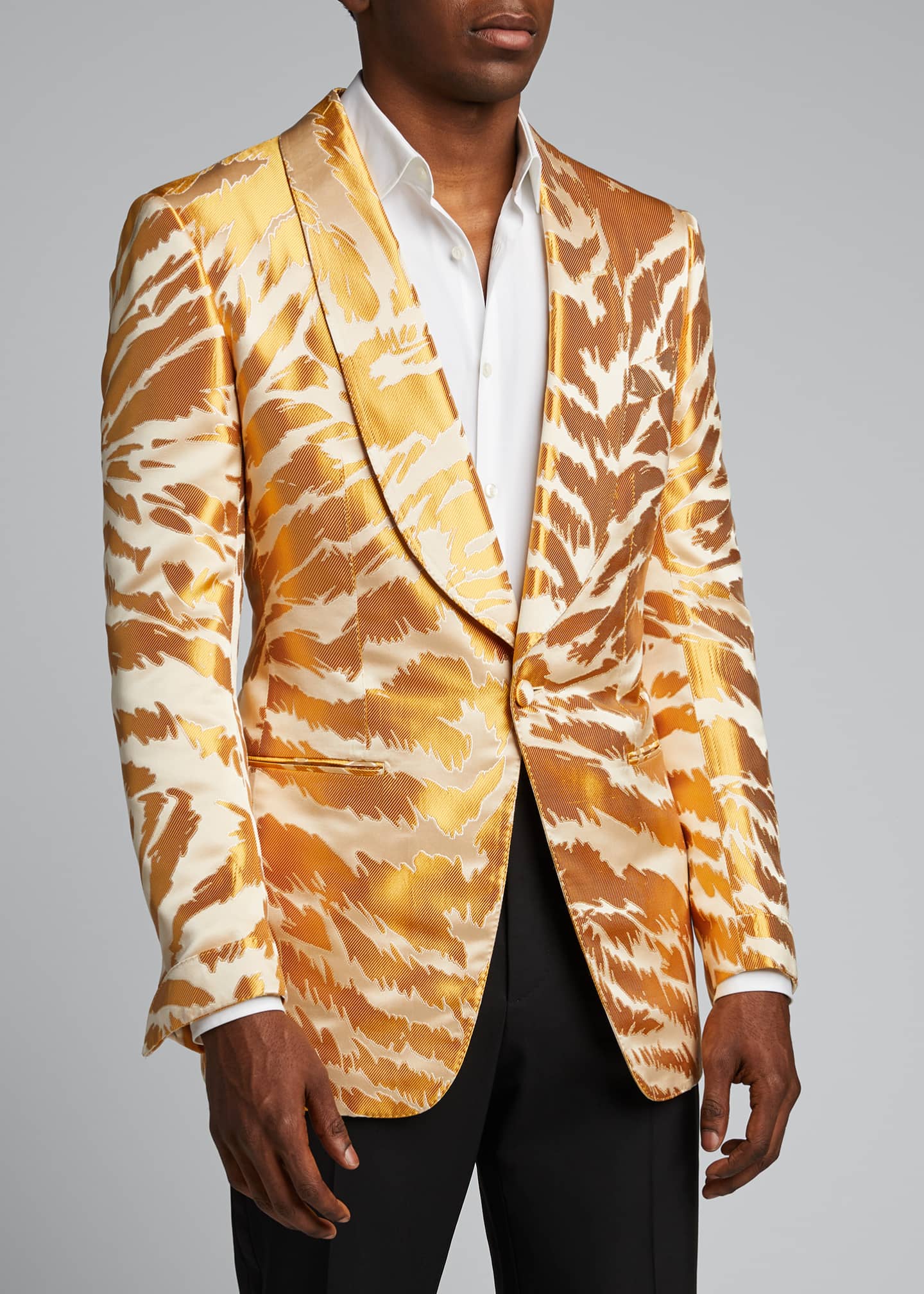 TOM FORD Men's Textured Zebra Jacquard Dinner Jacket Bergdorf Goodman