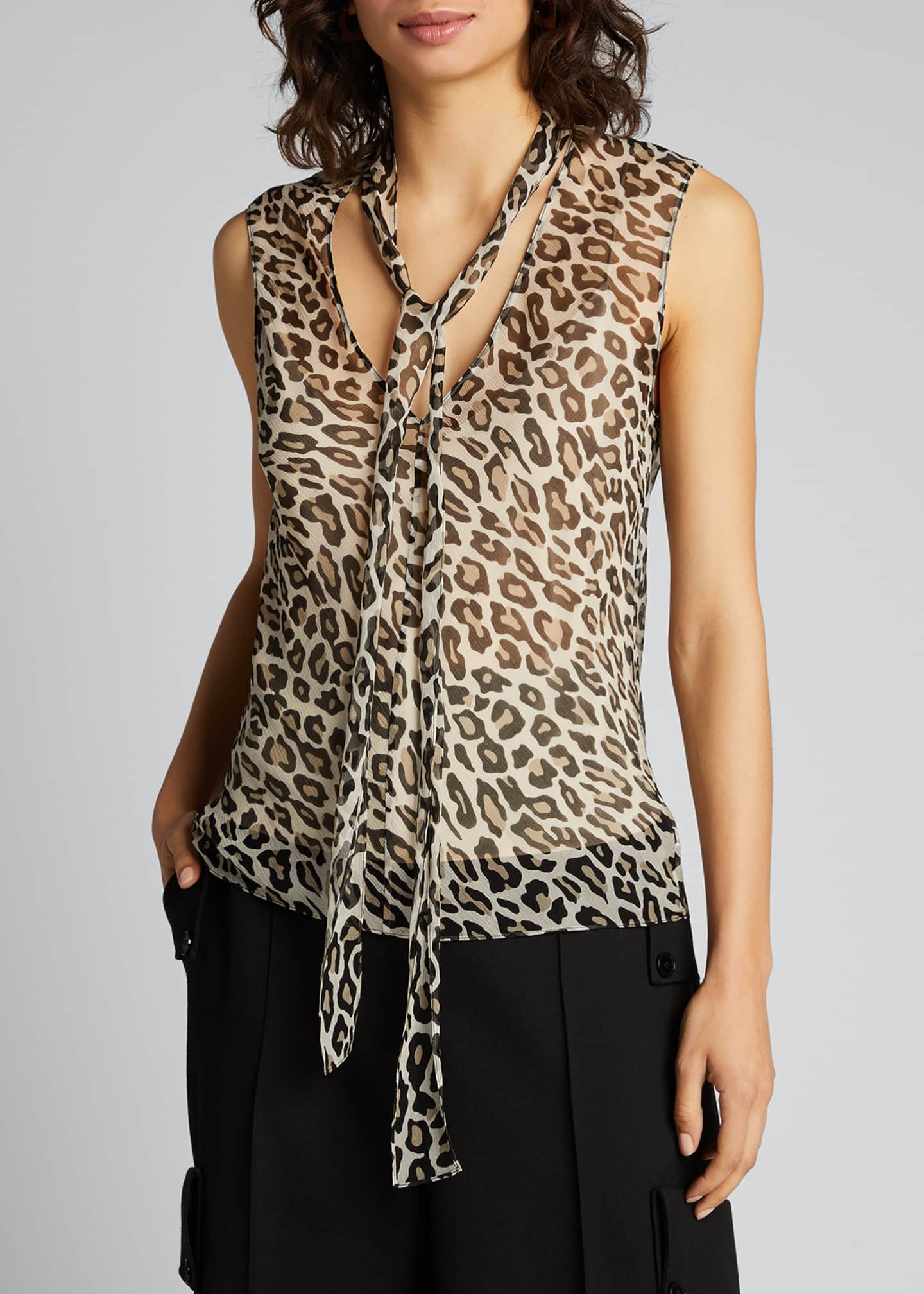 sleeveless leopard top