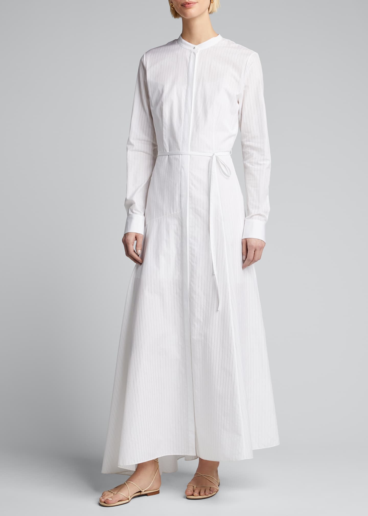 Theory Asymmetric Striped Cotton Dress - Bergdorf Goodman