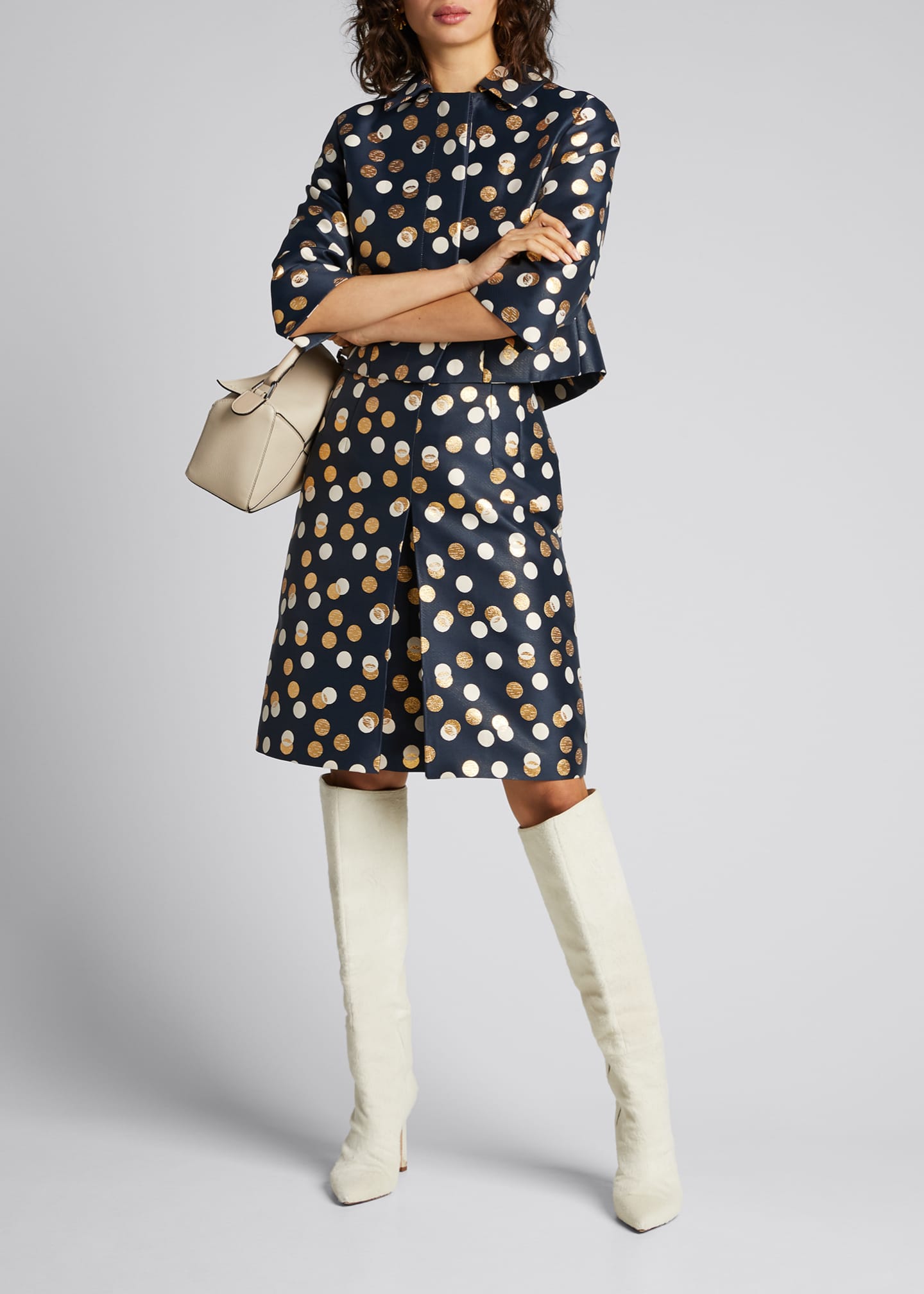 golden dot dress