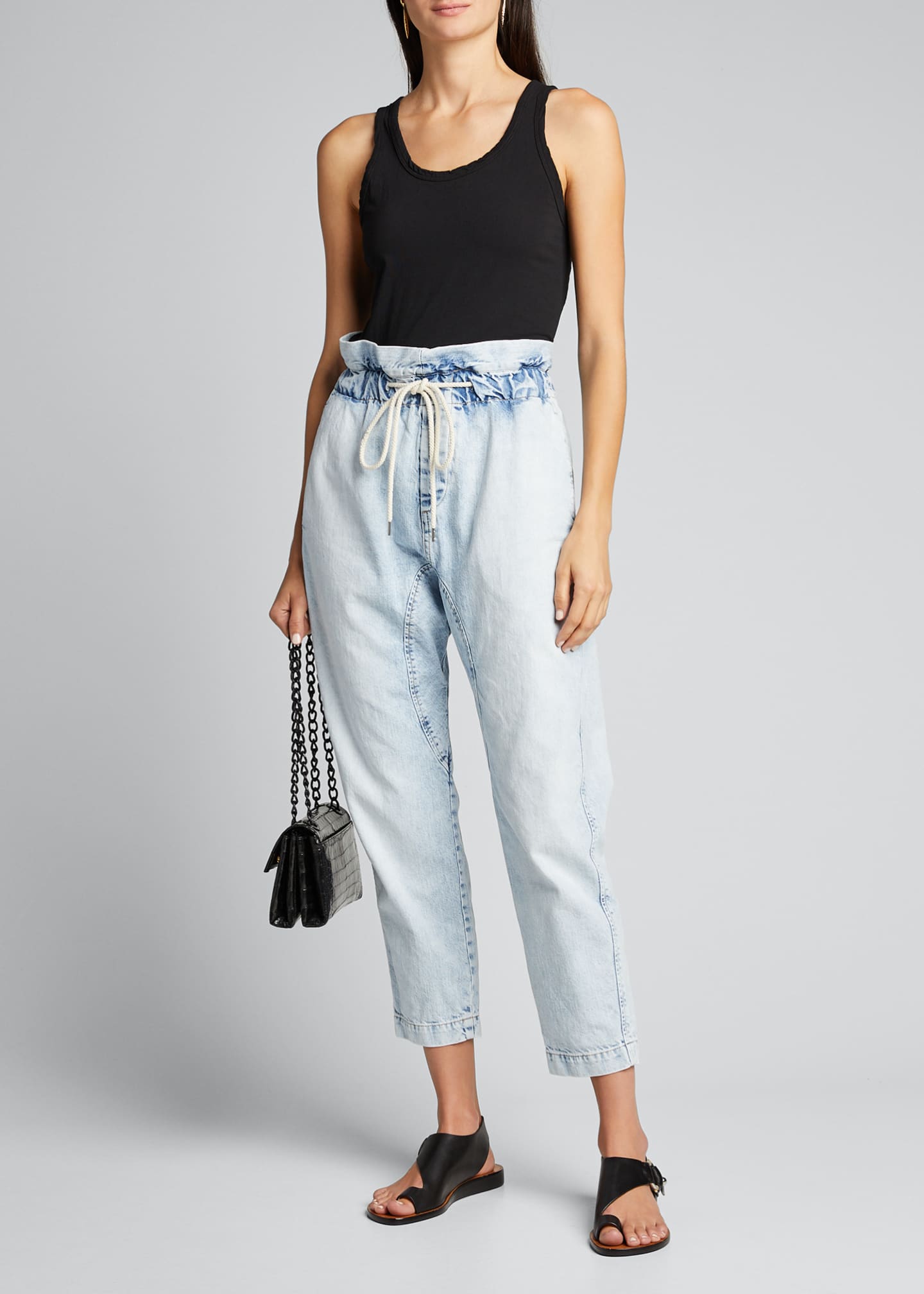 Bassike Denim Paperbag Pants - Bergdorf 