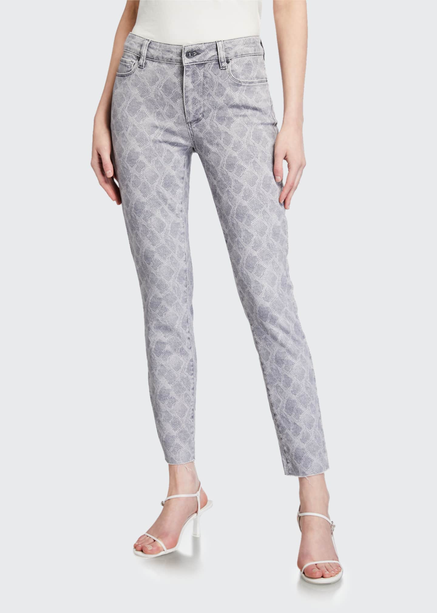 snake print skinny jeans
