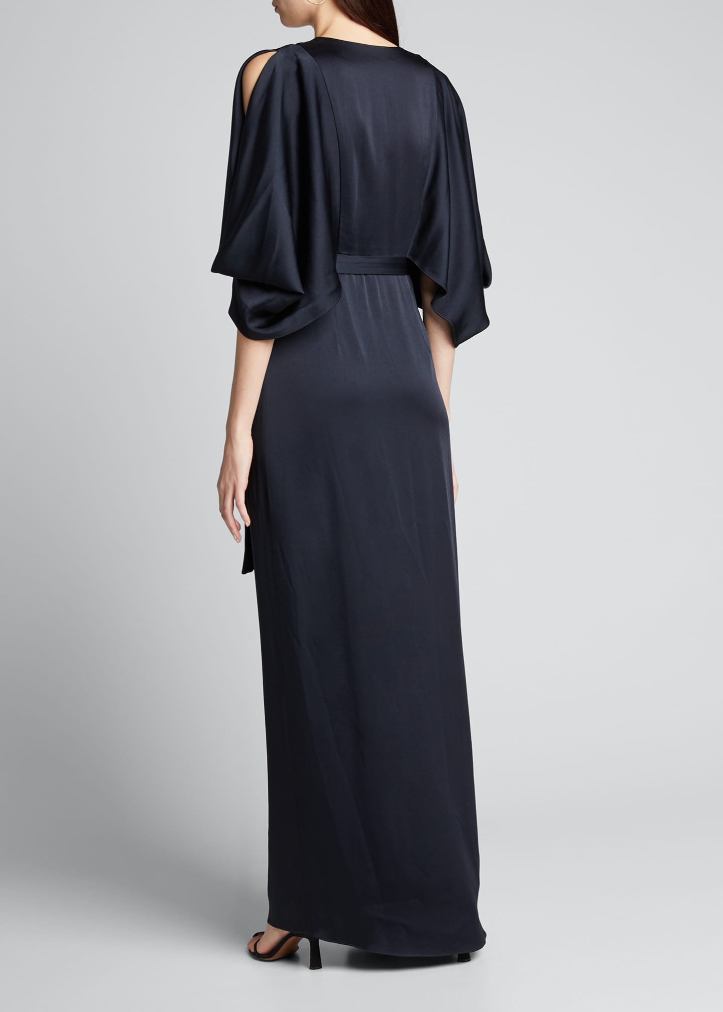 long wrap gown