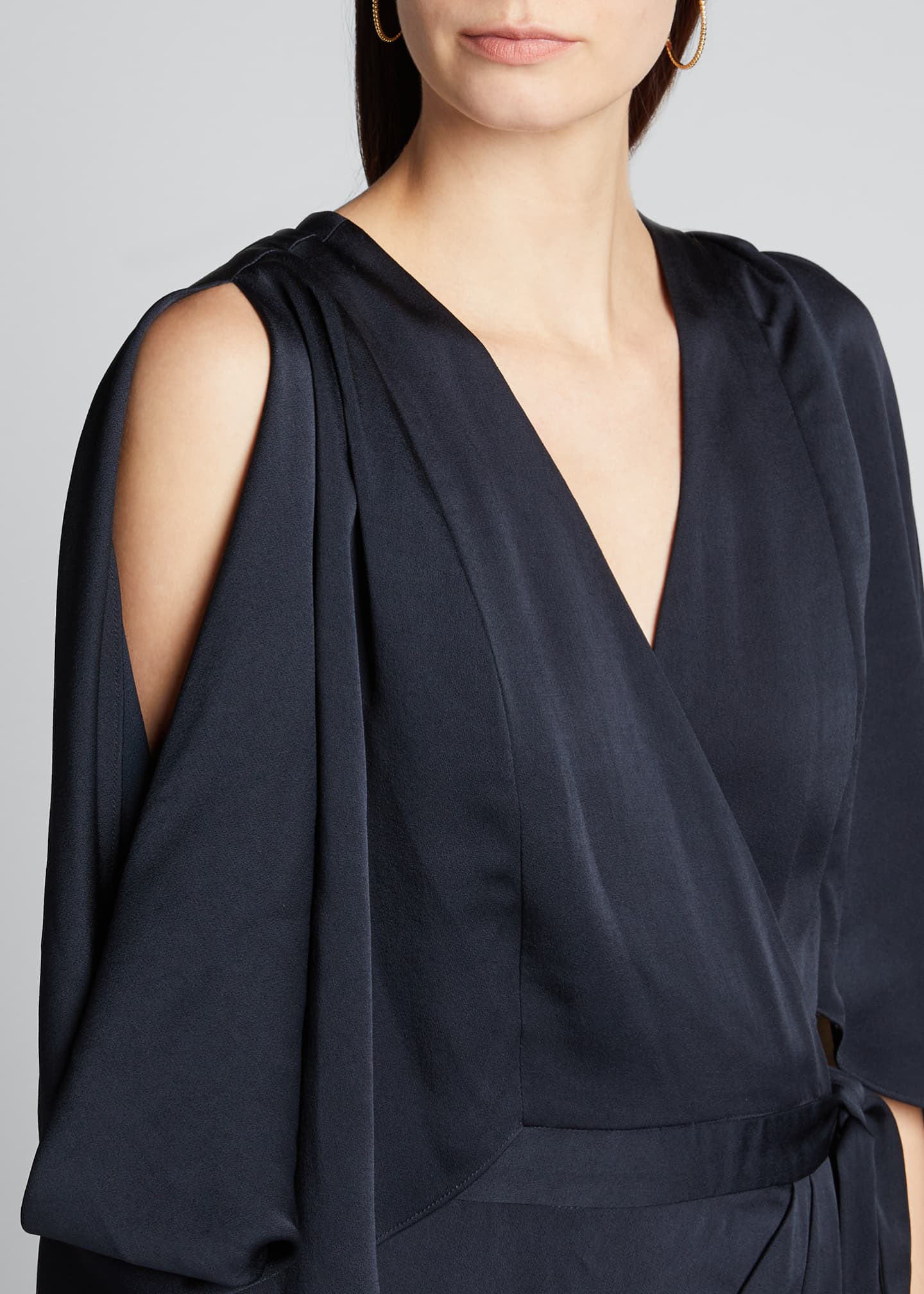 Halston Kimono Long Wrap Gown - Bergdorf Goodman