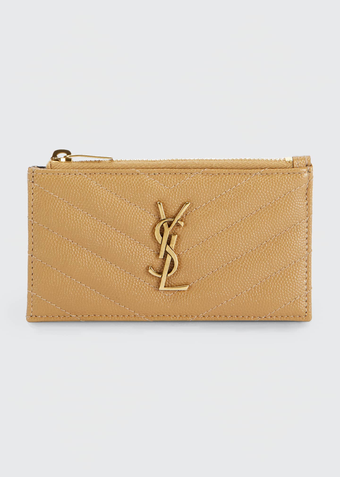 Saint Laurent Zip Fragments YSL Monogram Zip Pouch Wallet Bergdorf