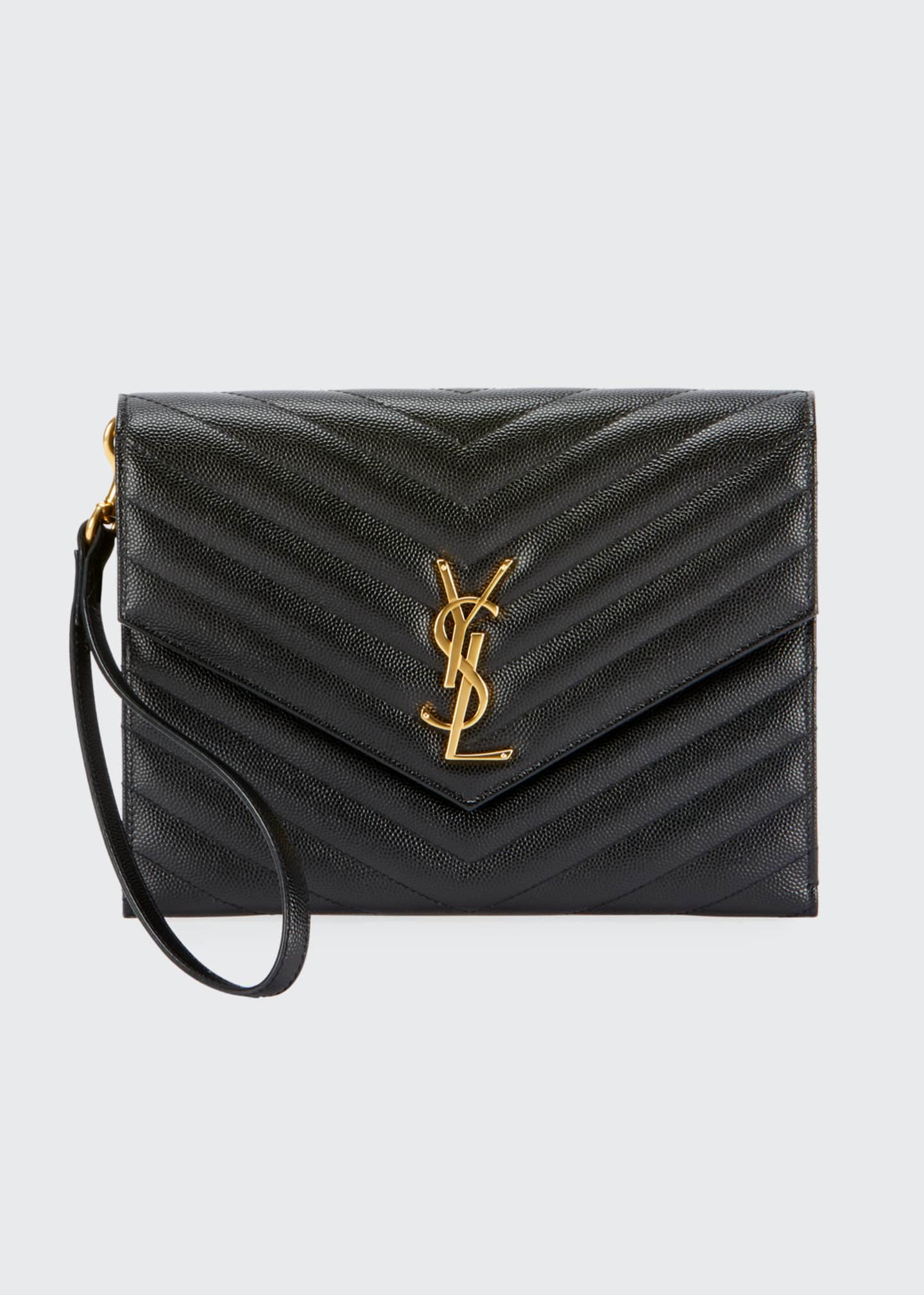 Ysl monogram grain de poudre clutch bag outlet