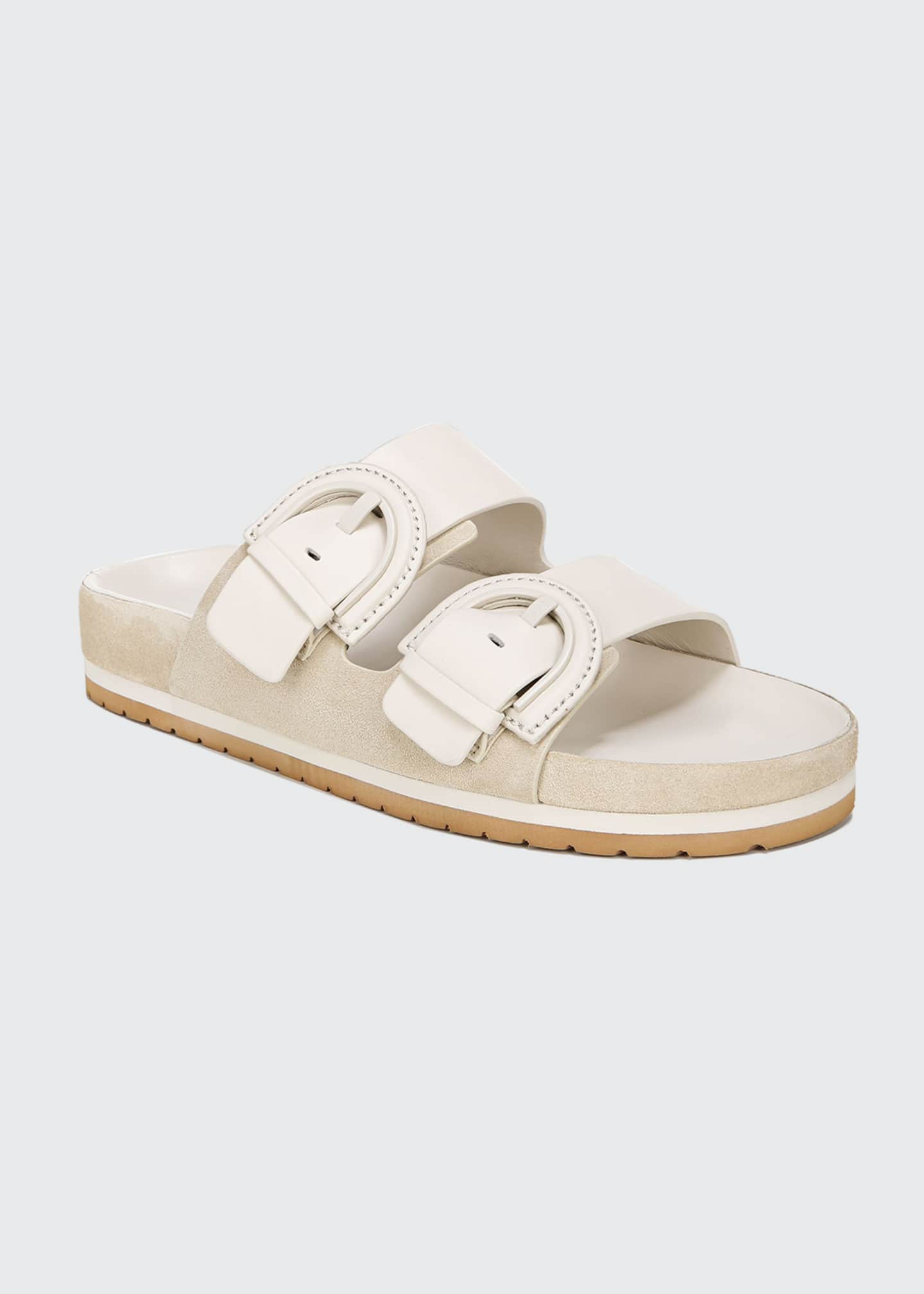 vince women's glyn double buckle slide sandals