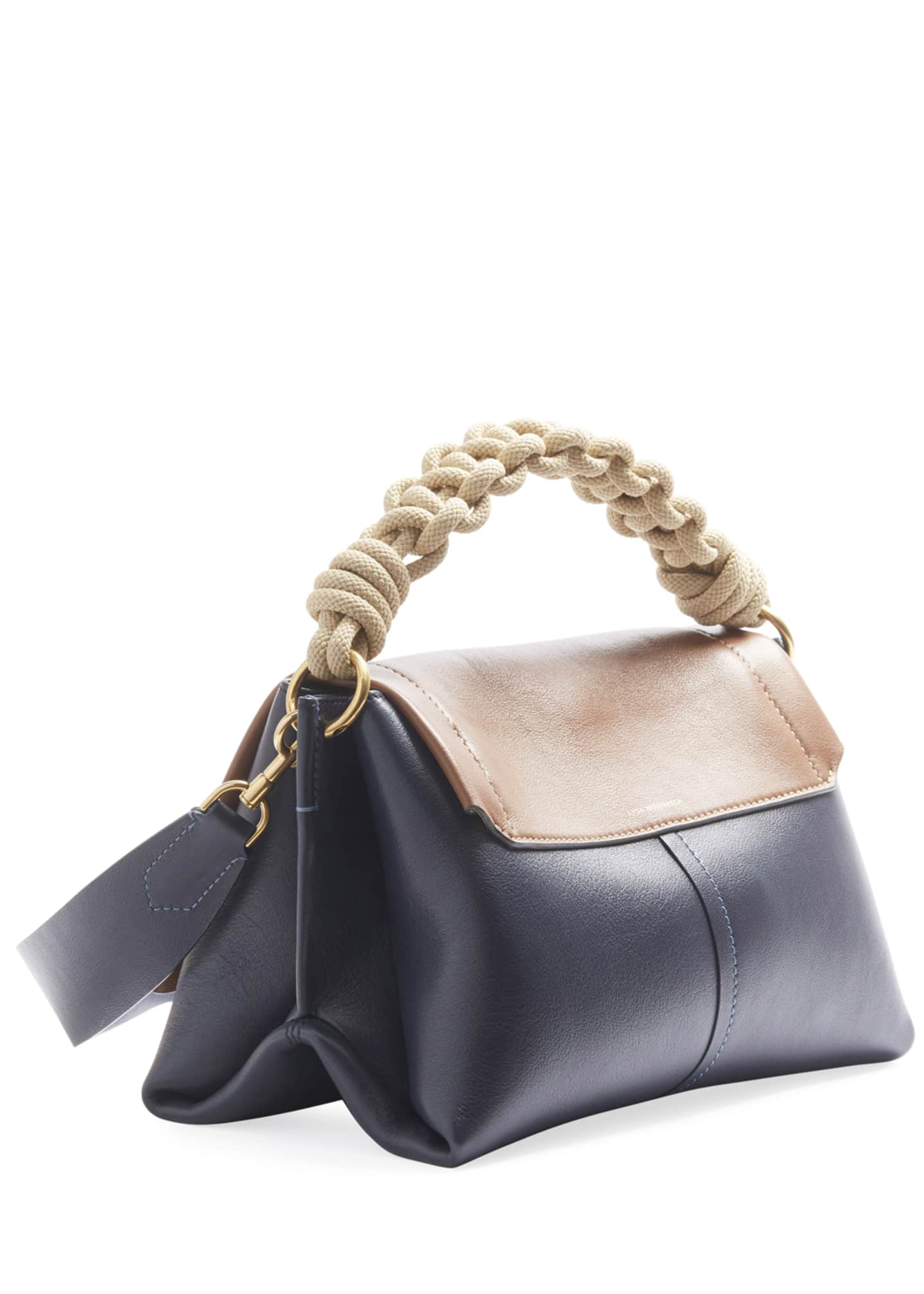 Anya Hindmarch Rope Bow Bag in Soft Leather with Natural Smooth Rope