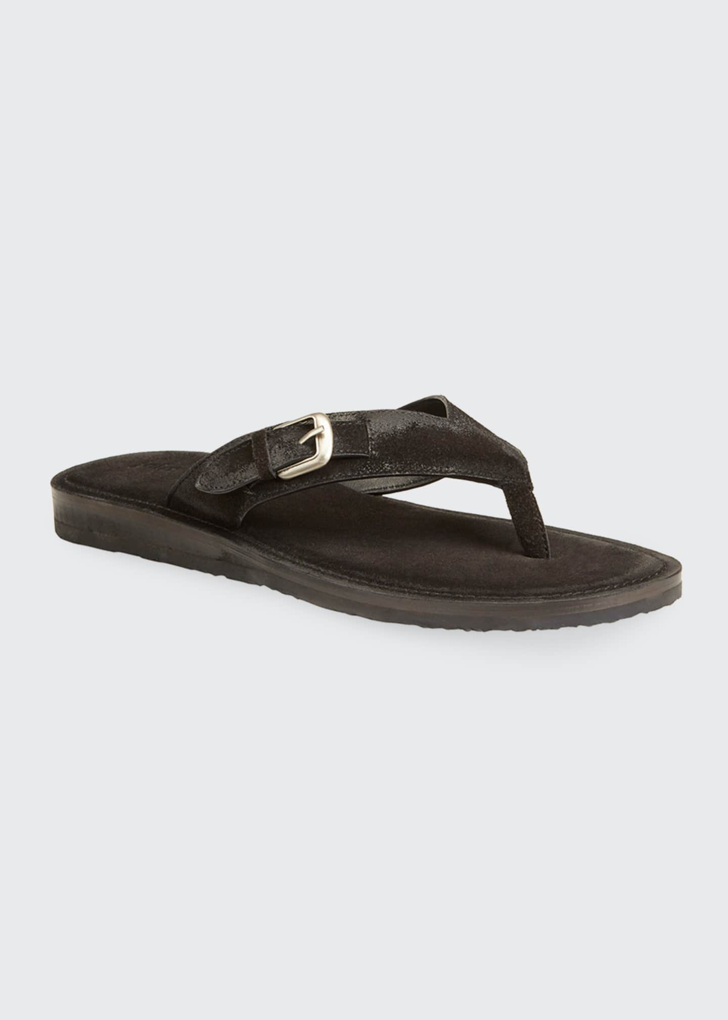 buckle thong sandals