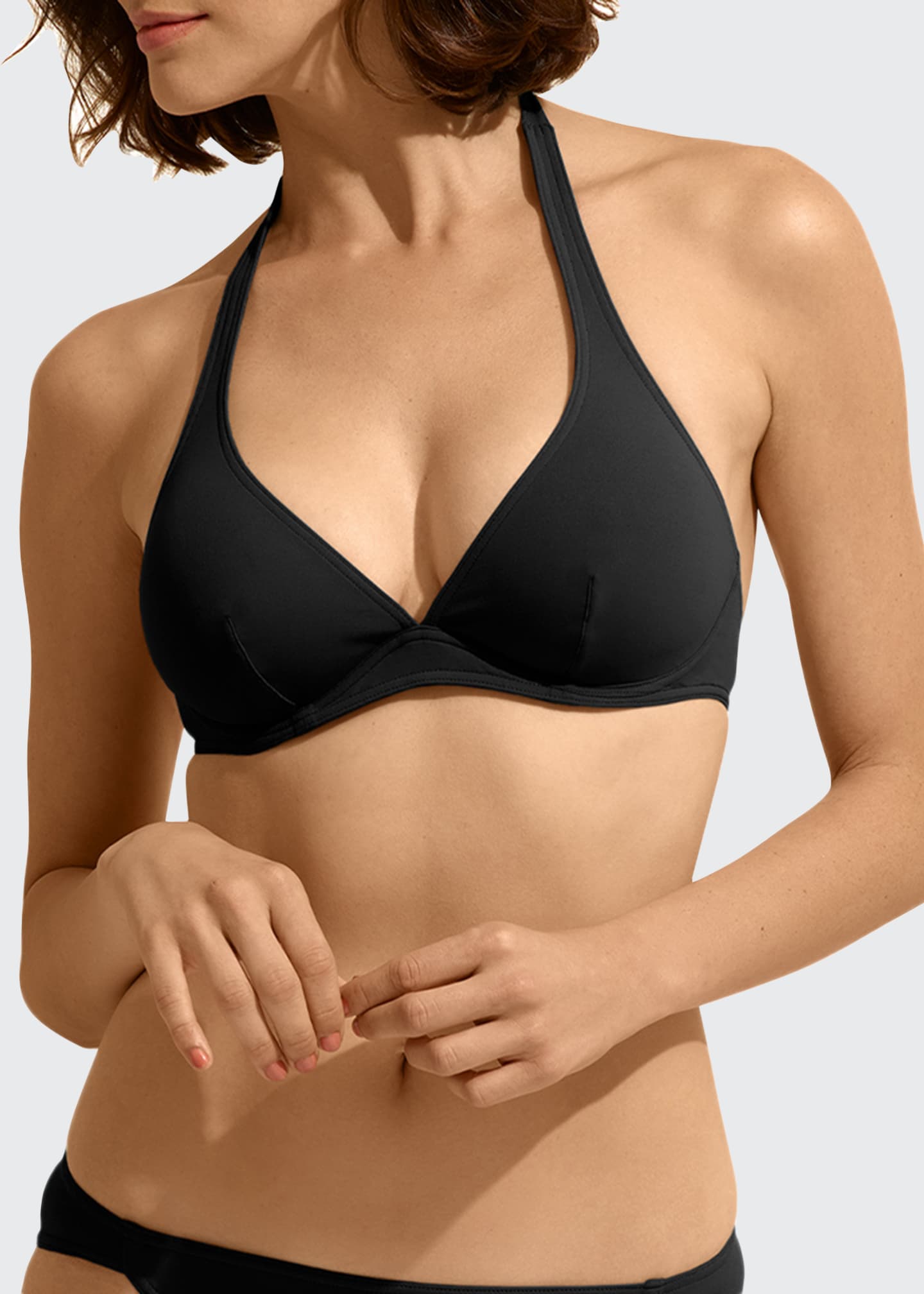 underwire halter bikini top