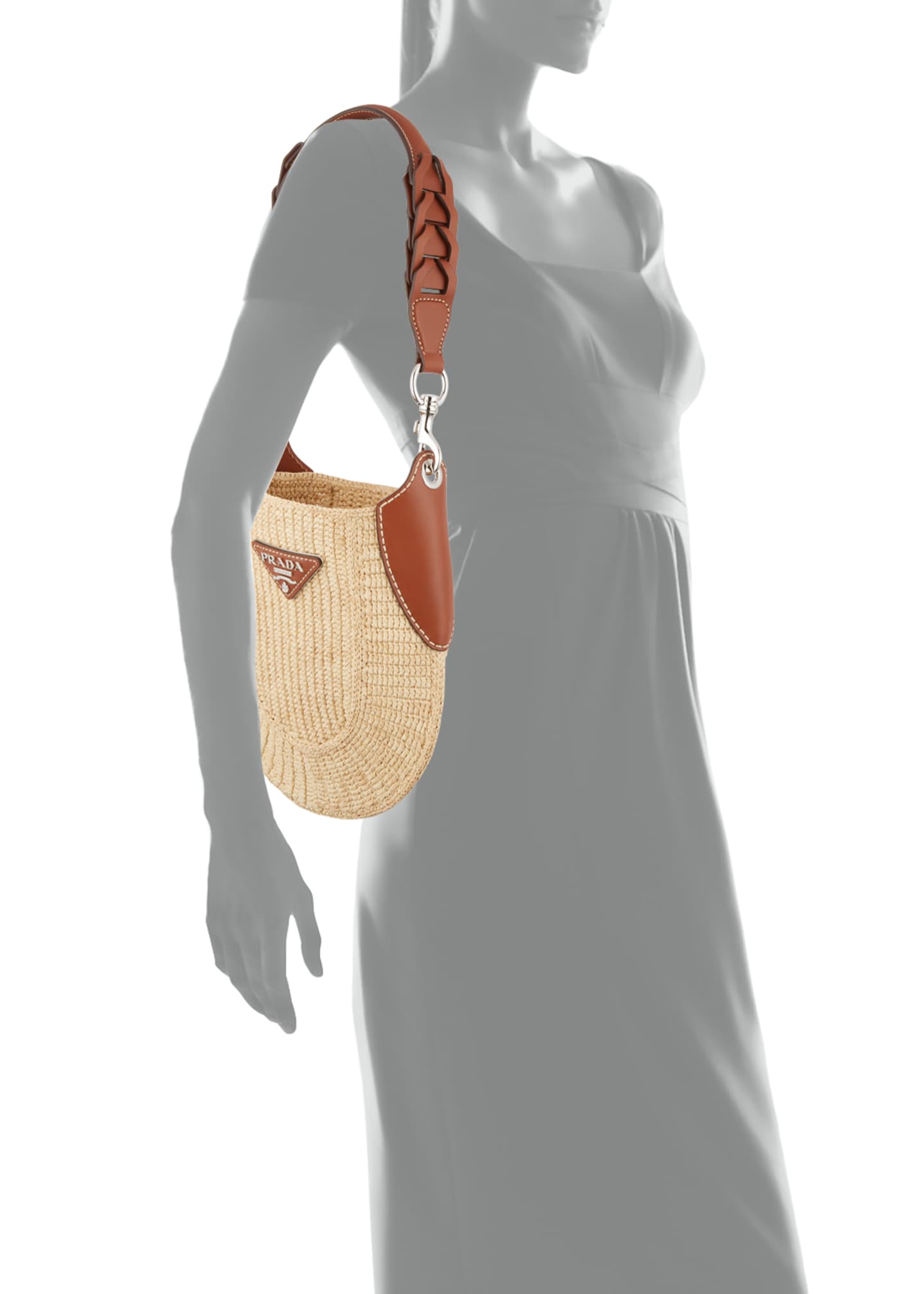 prada raffia tote