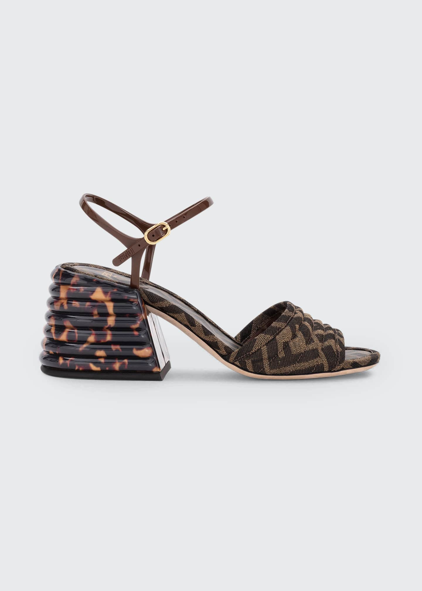 Fendi FF Block-Heel Sandals - Bergdorf 