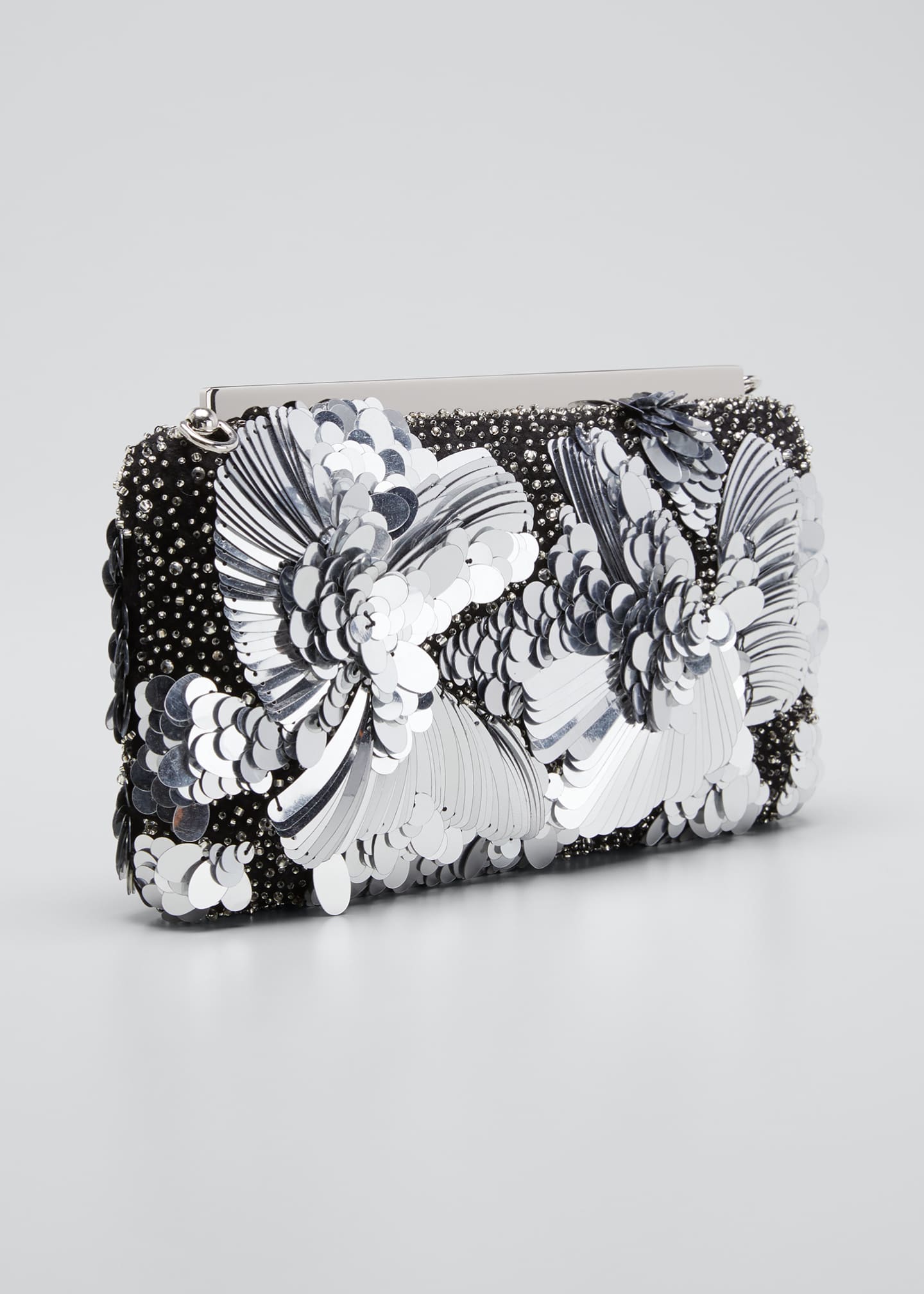 Jimmy Choo Ellipse Yue Clutch Bag with Flower Bergdorf Goodman