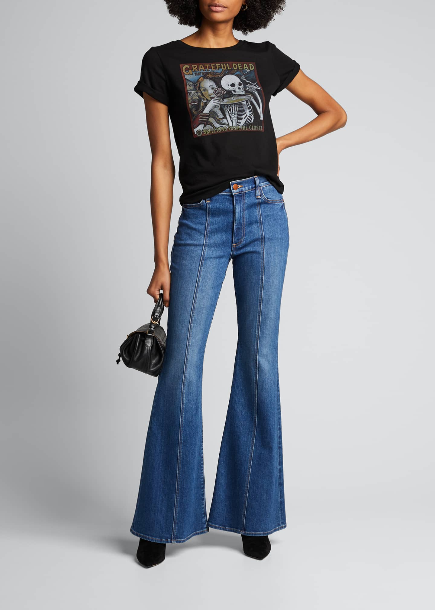 Alice Olivia Jeans Beautiful Seamed High Rise Bell Jeans