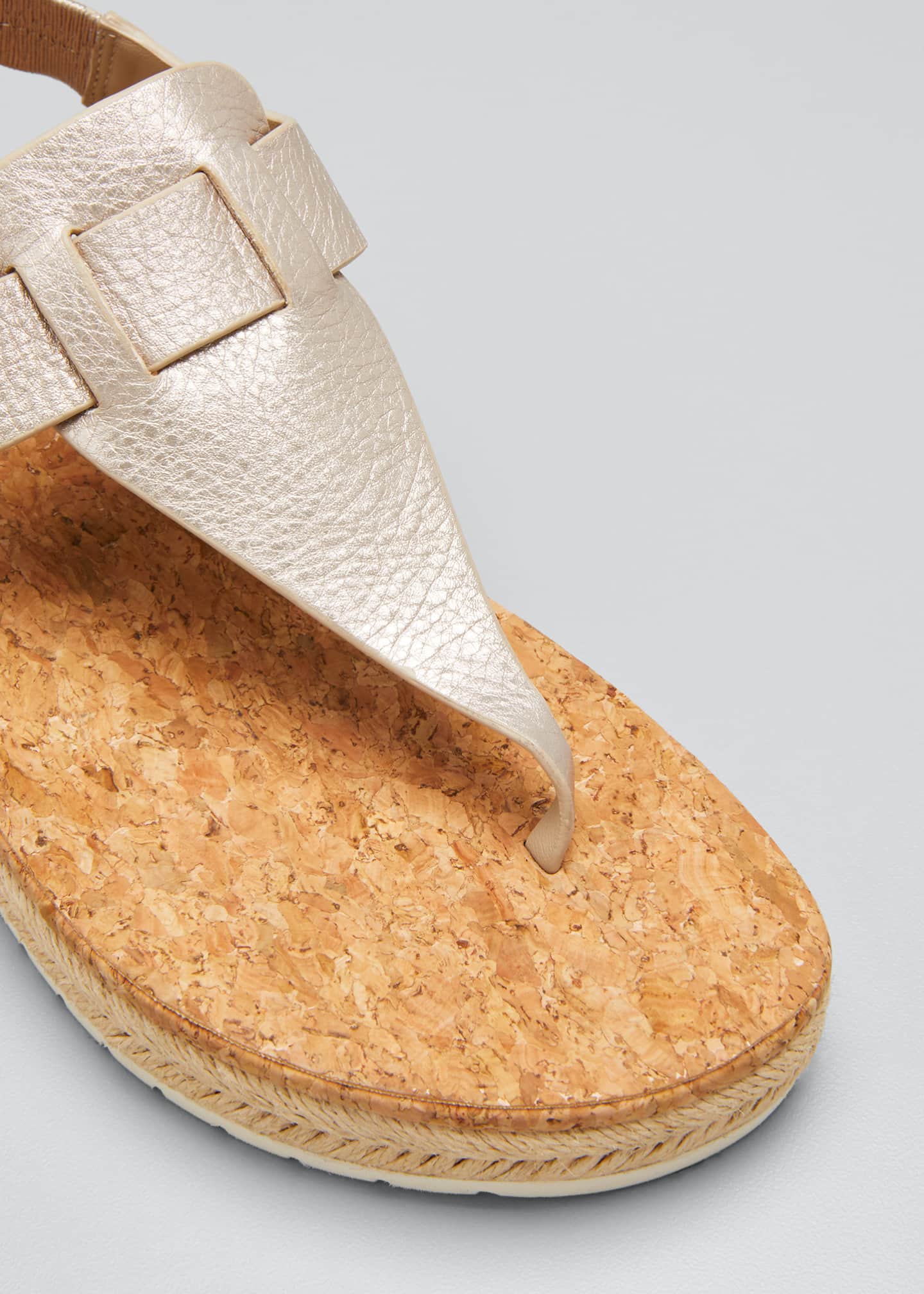 Vince Flint Metallic Cork Espadrille Sandals Bergdorf Goodman