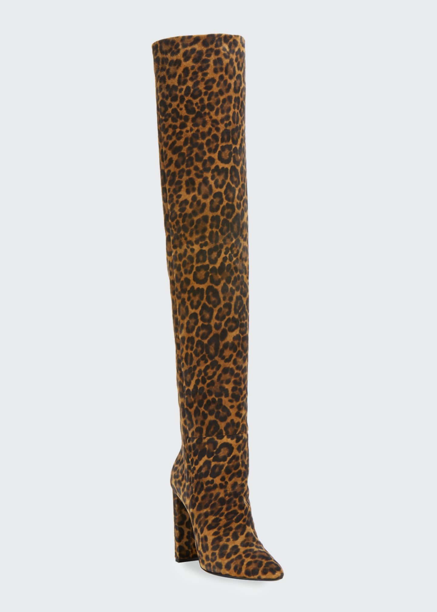 over the knee leopard print boots