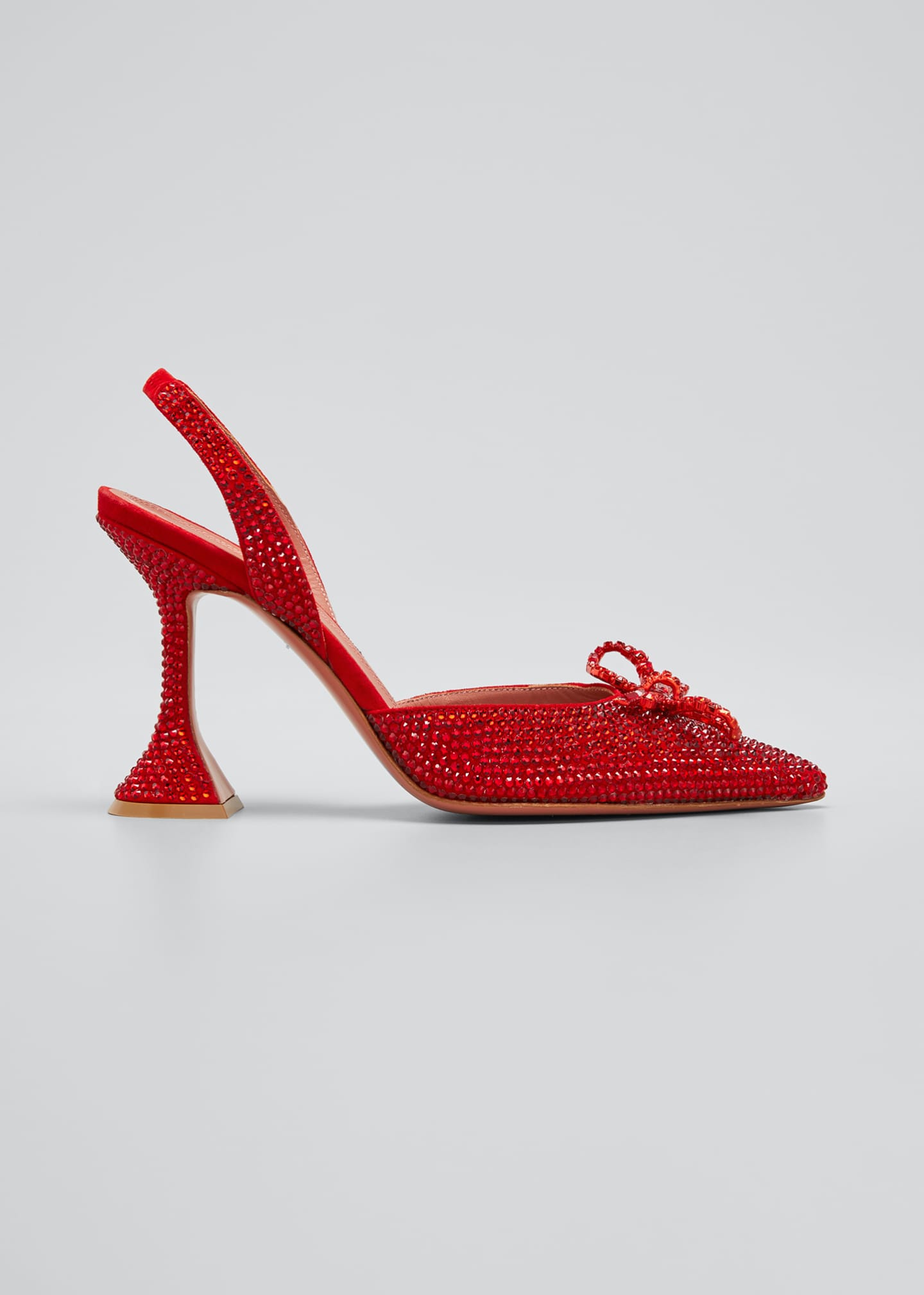 amina muaddi shoes with bow