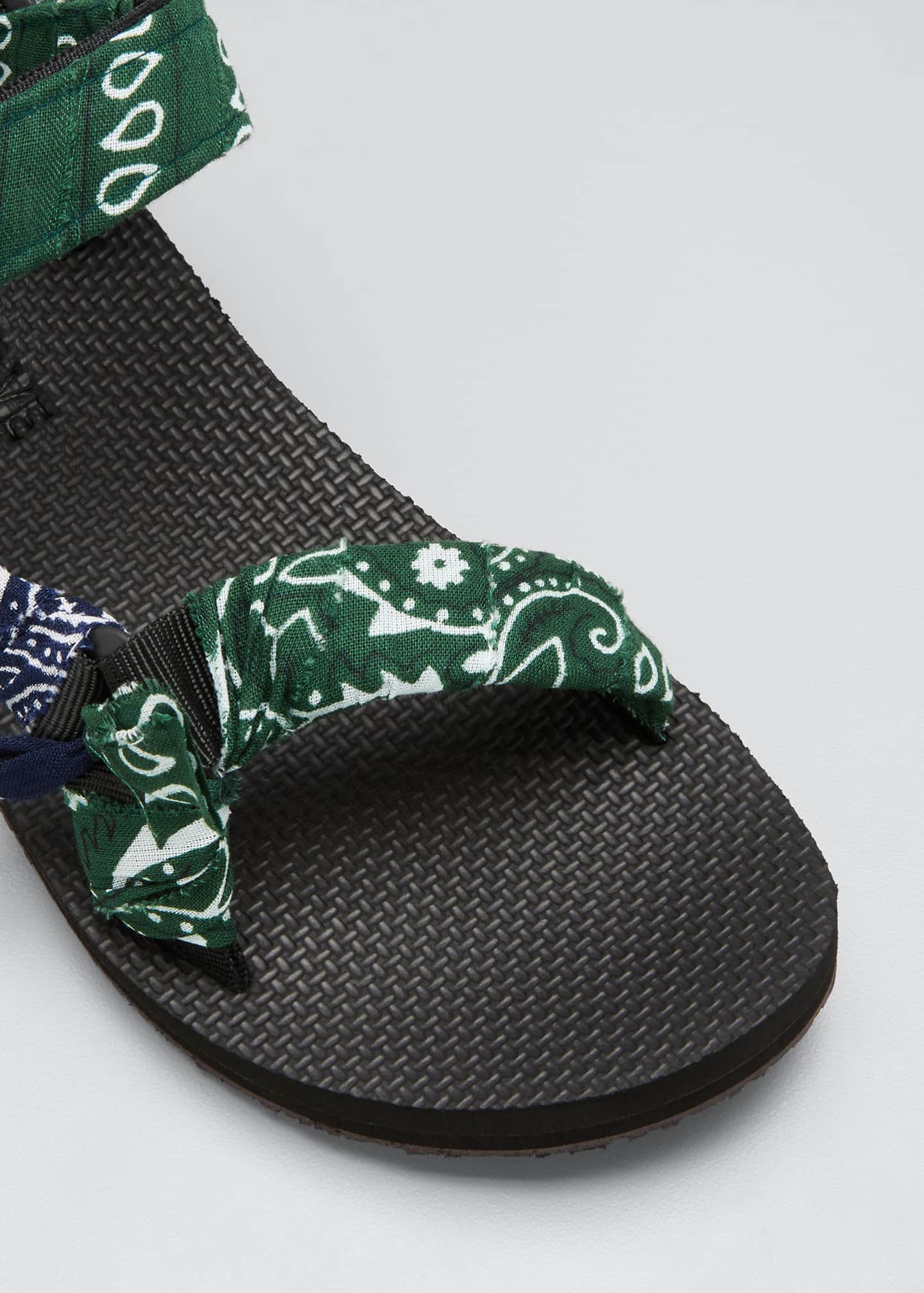 green bandana sandals