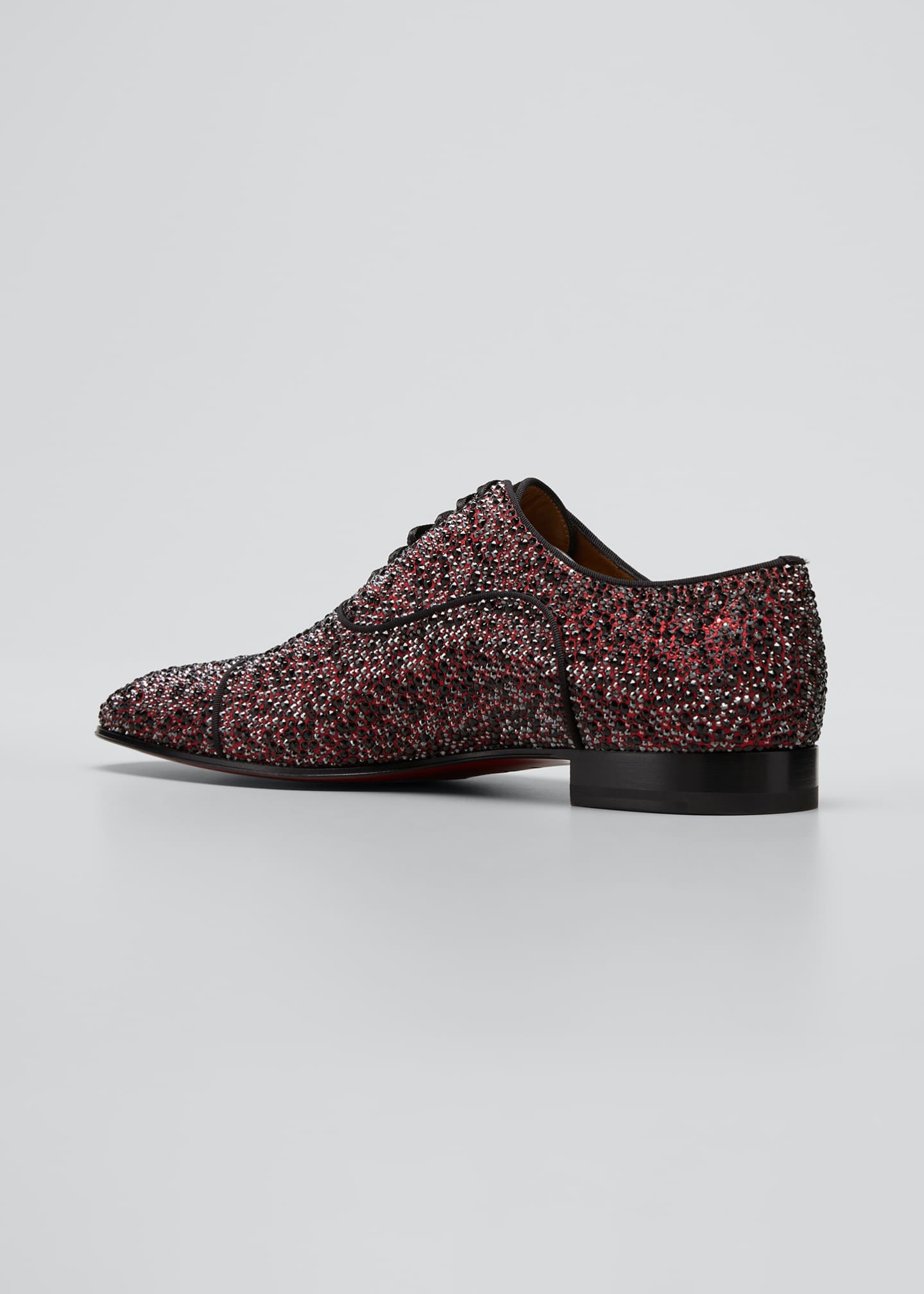 christian louboutin taupe suede greggo flat oxfords