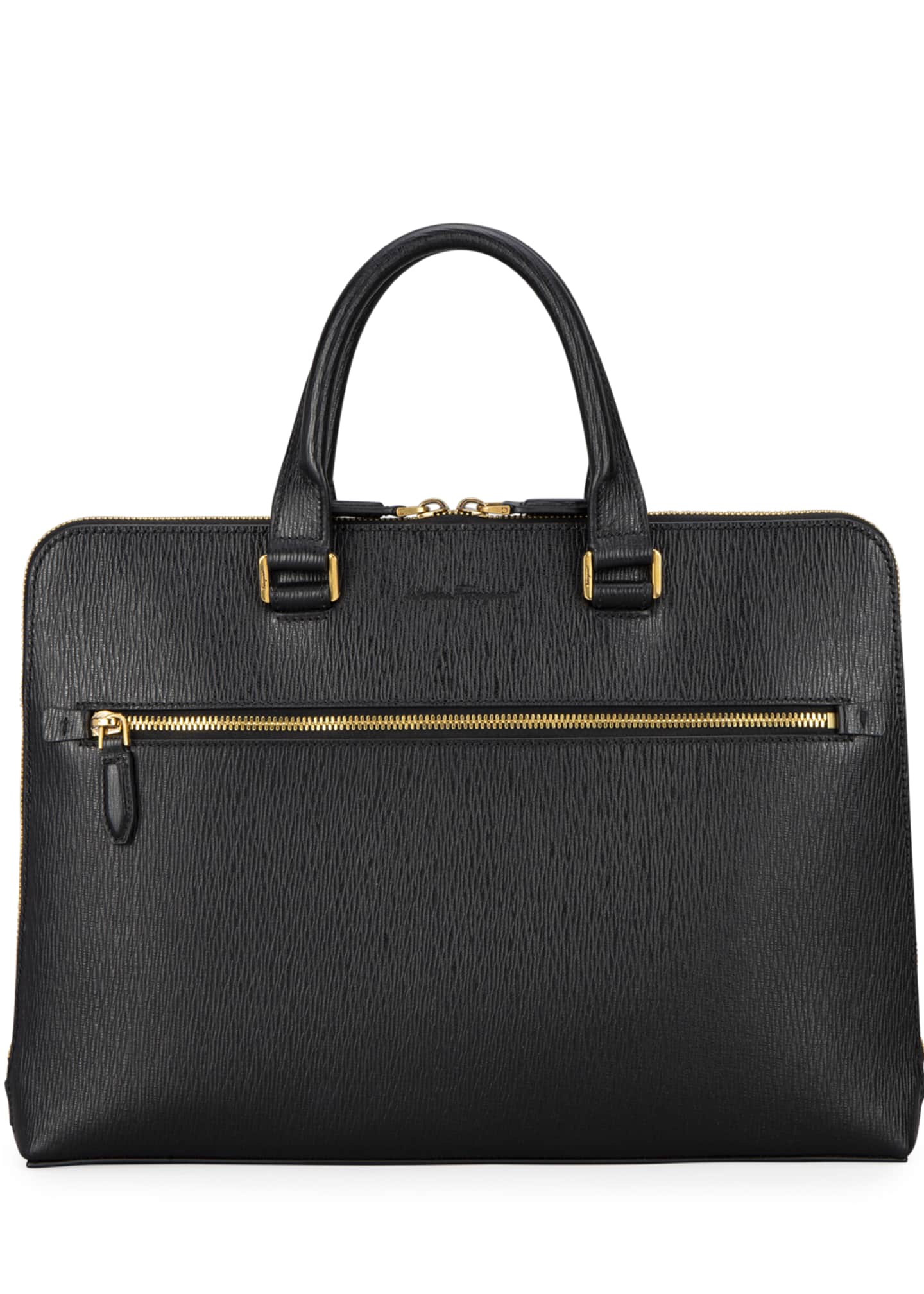 Salvatore Ferragamo Men's Revival Textured Leather Briefcase - Bergdorf ...
