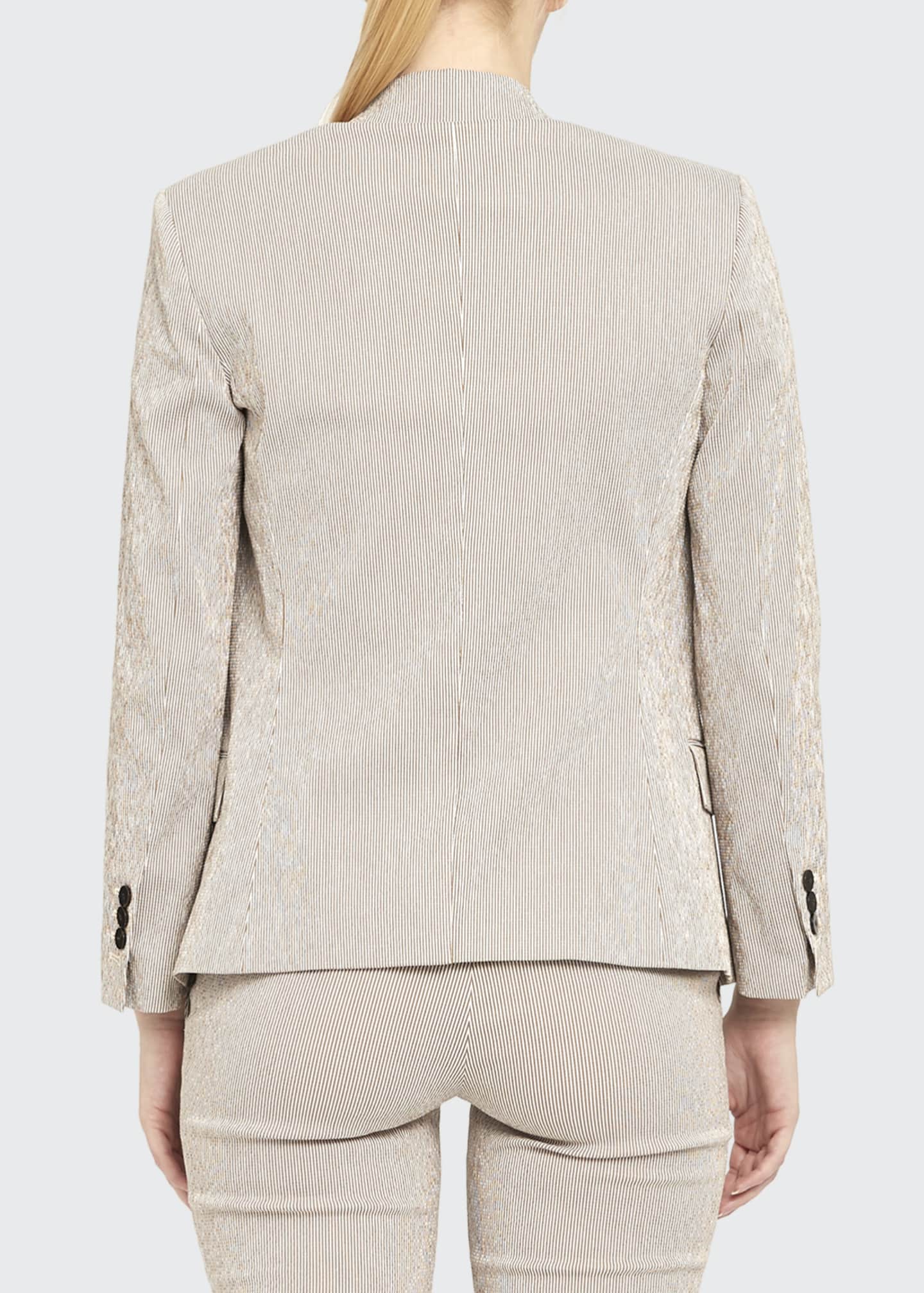 Theory Shrunken Two-Button Stretch Seersucker Jacket - Bergdorf Goodman