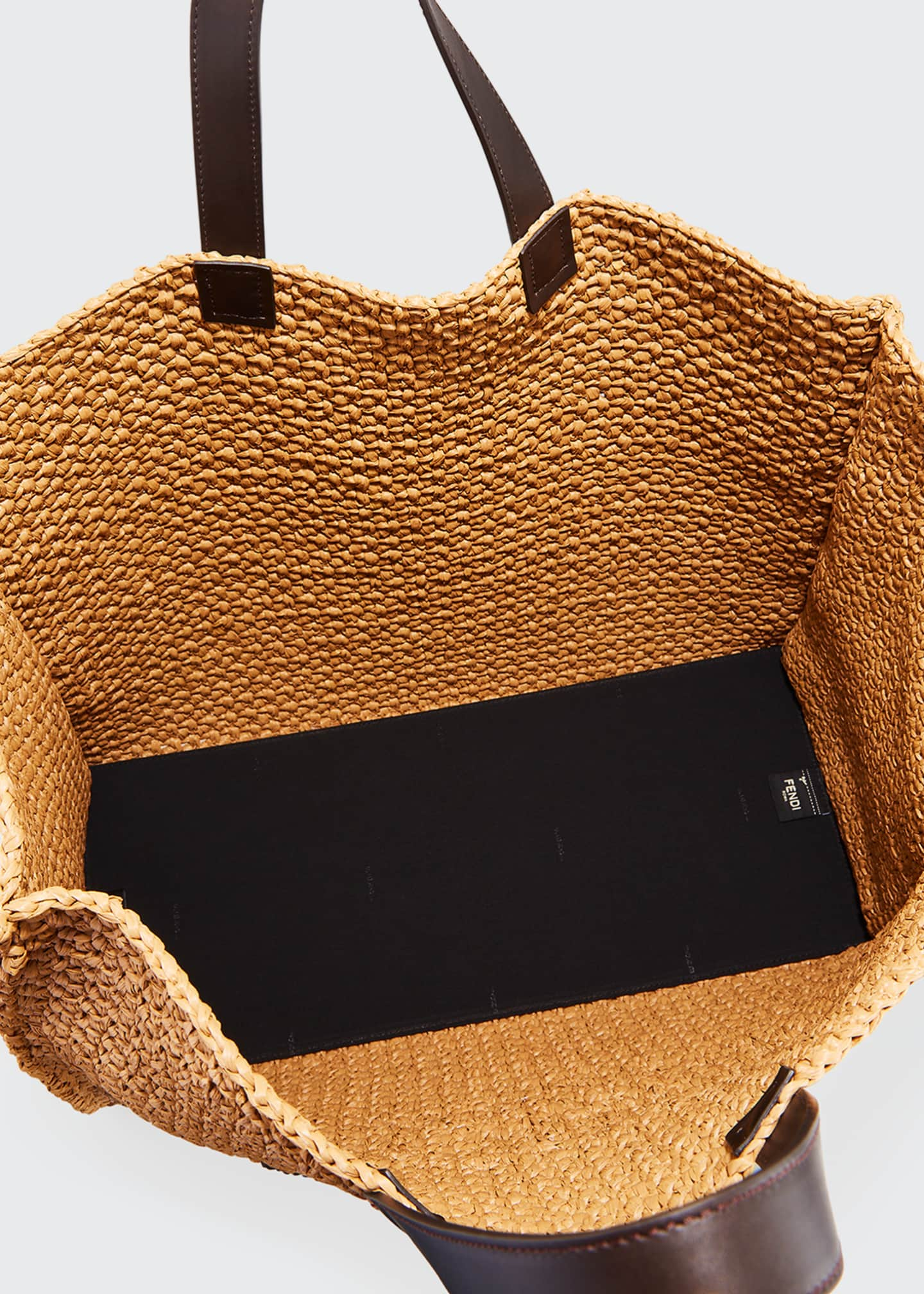 Fendi Men's Roma Raffia Tote Bag - Bergdorf Goodman