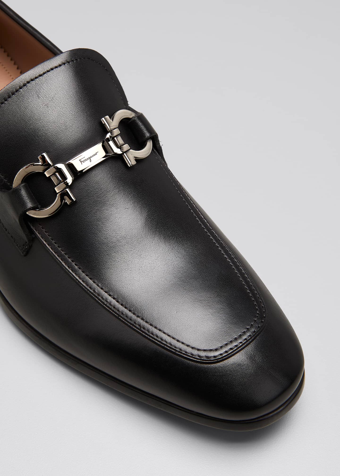 salvatore ferragamo men's parigi gancini bit leather driver
