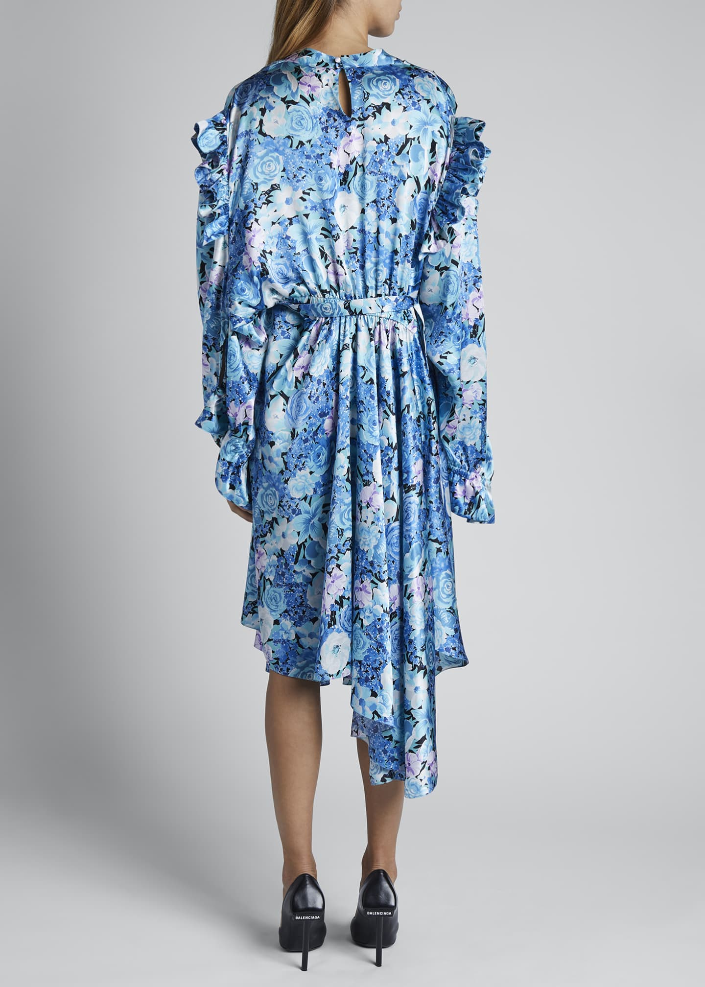 balenciaga floral dress
