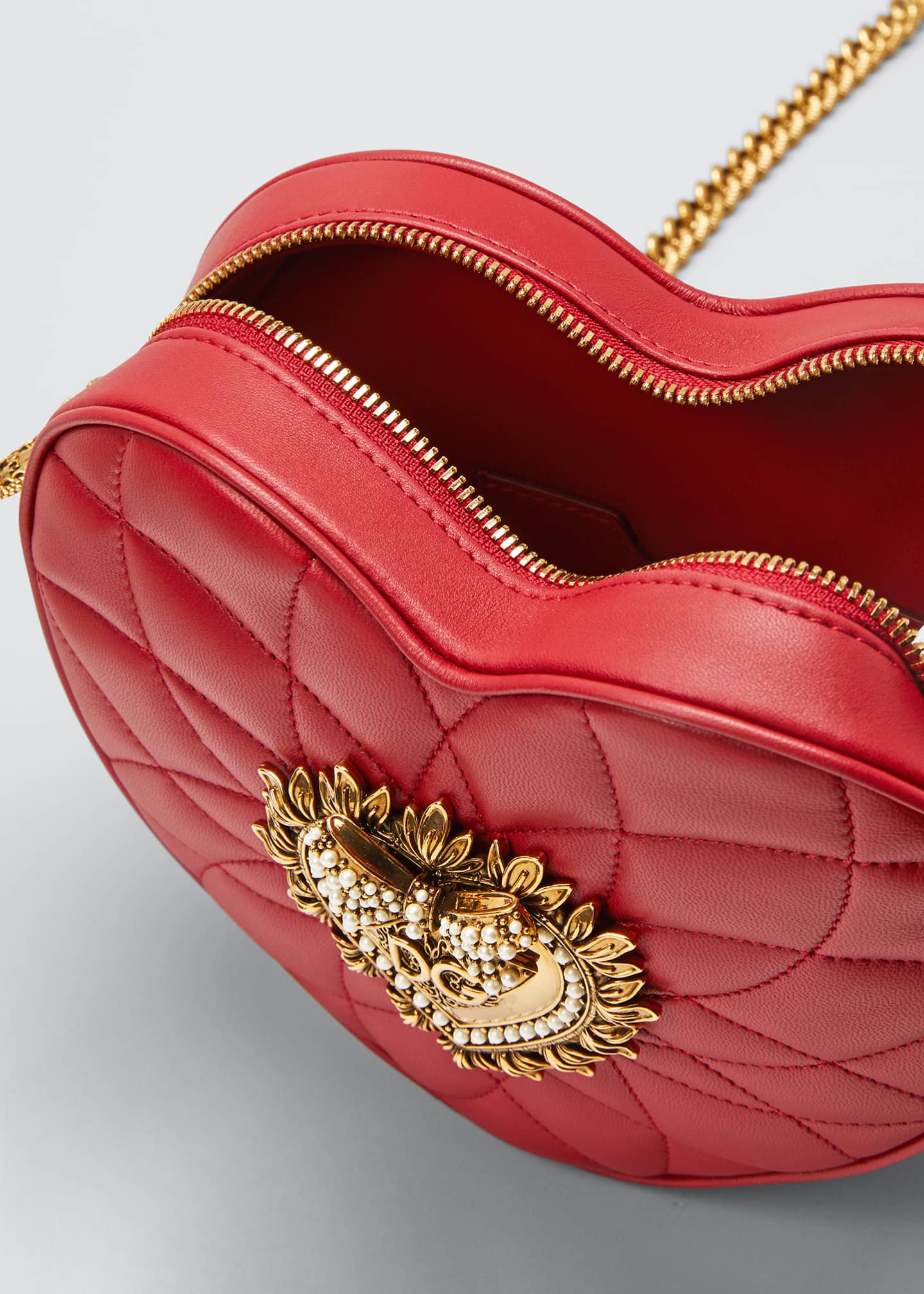 Dolce & Gabbana Devotion Heart Zip Crossbody Bag - Bergdorf Goodman