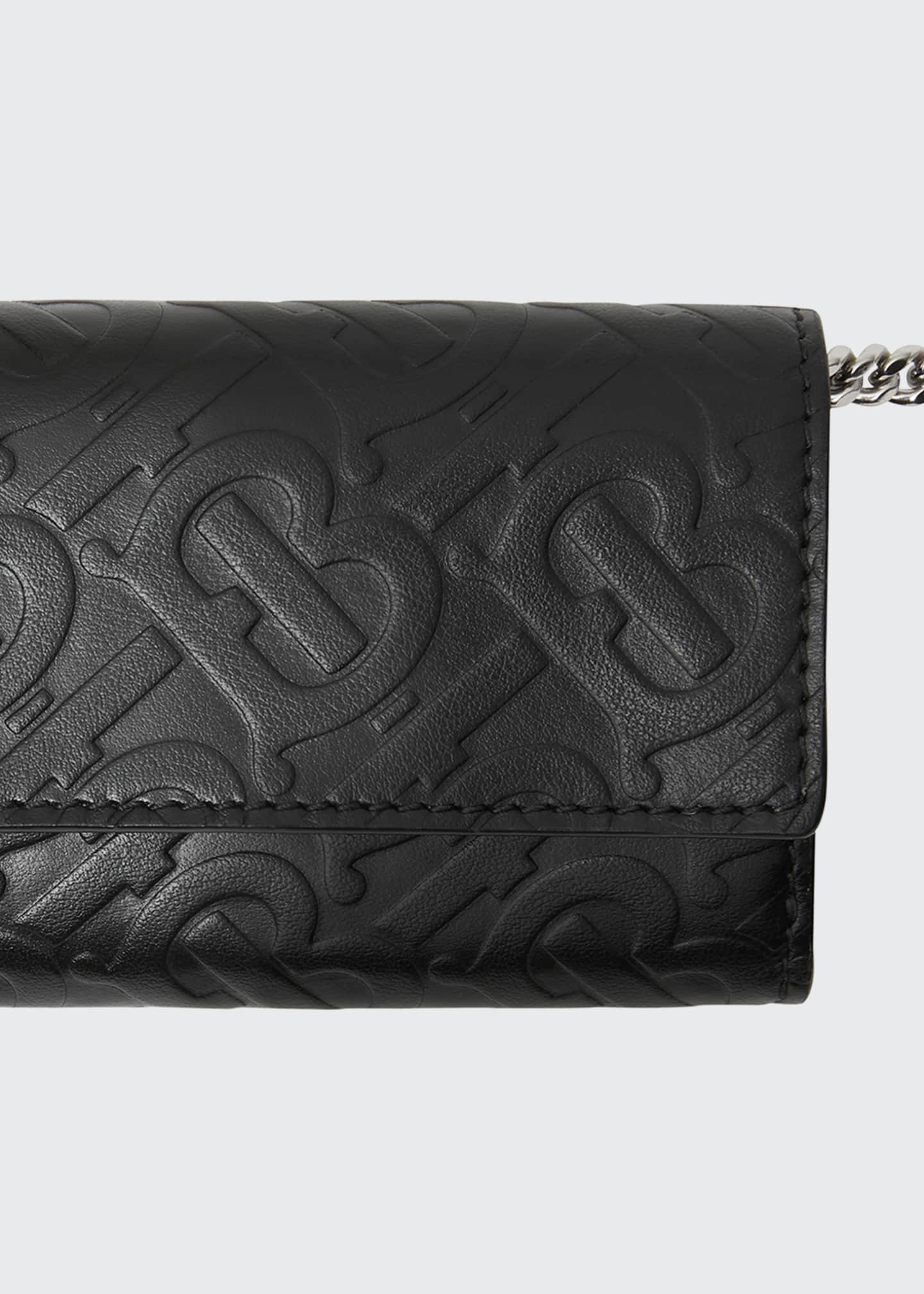 Burberry Men's TBMonogrammed Leather Wallet on Chain Bergdorf Goodman