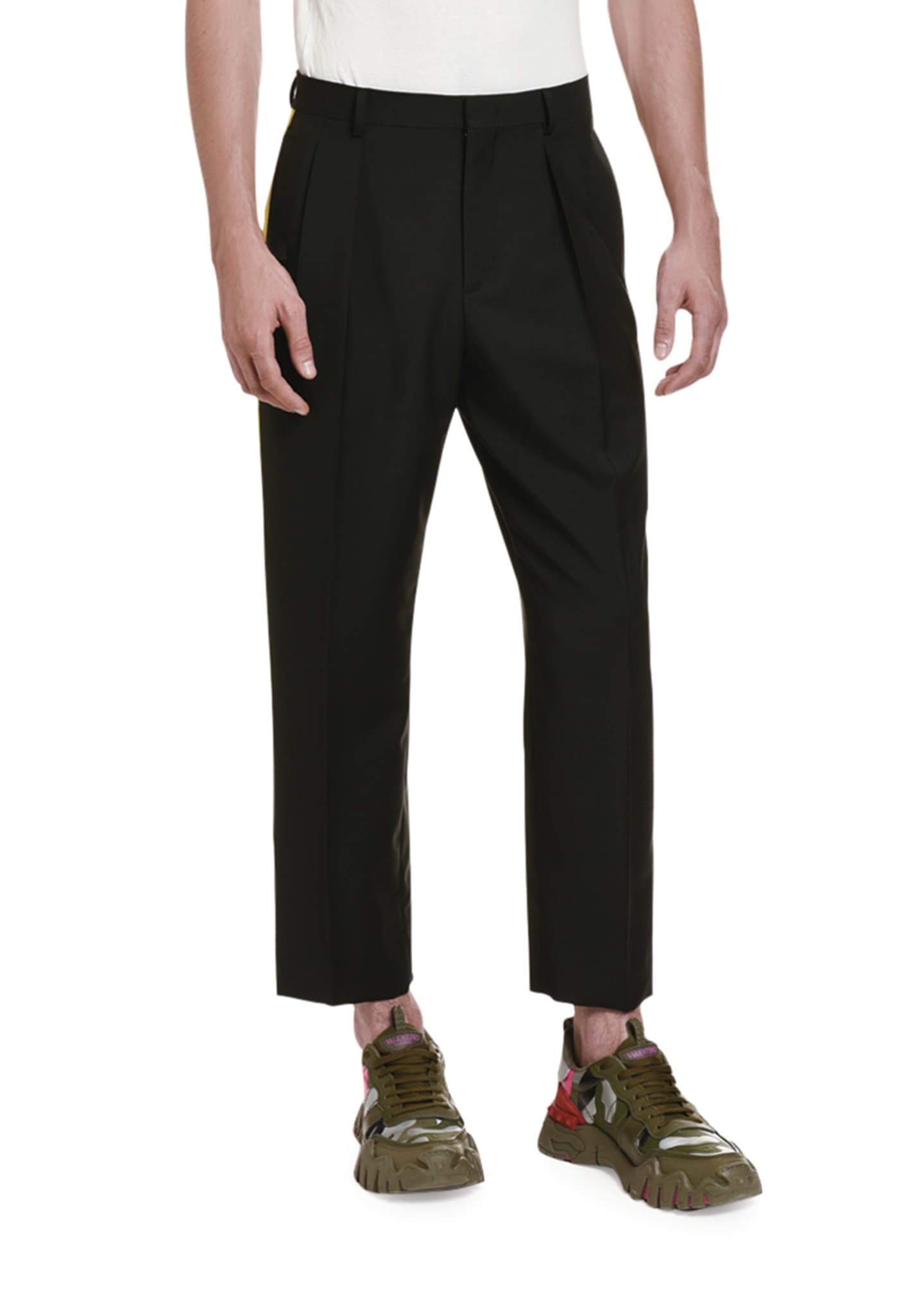 side stripe ankle pants