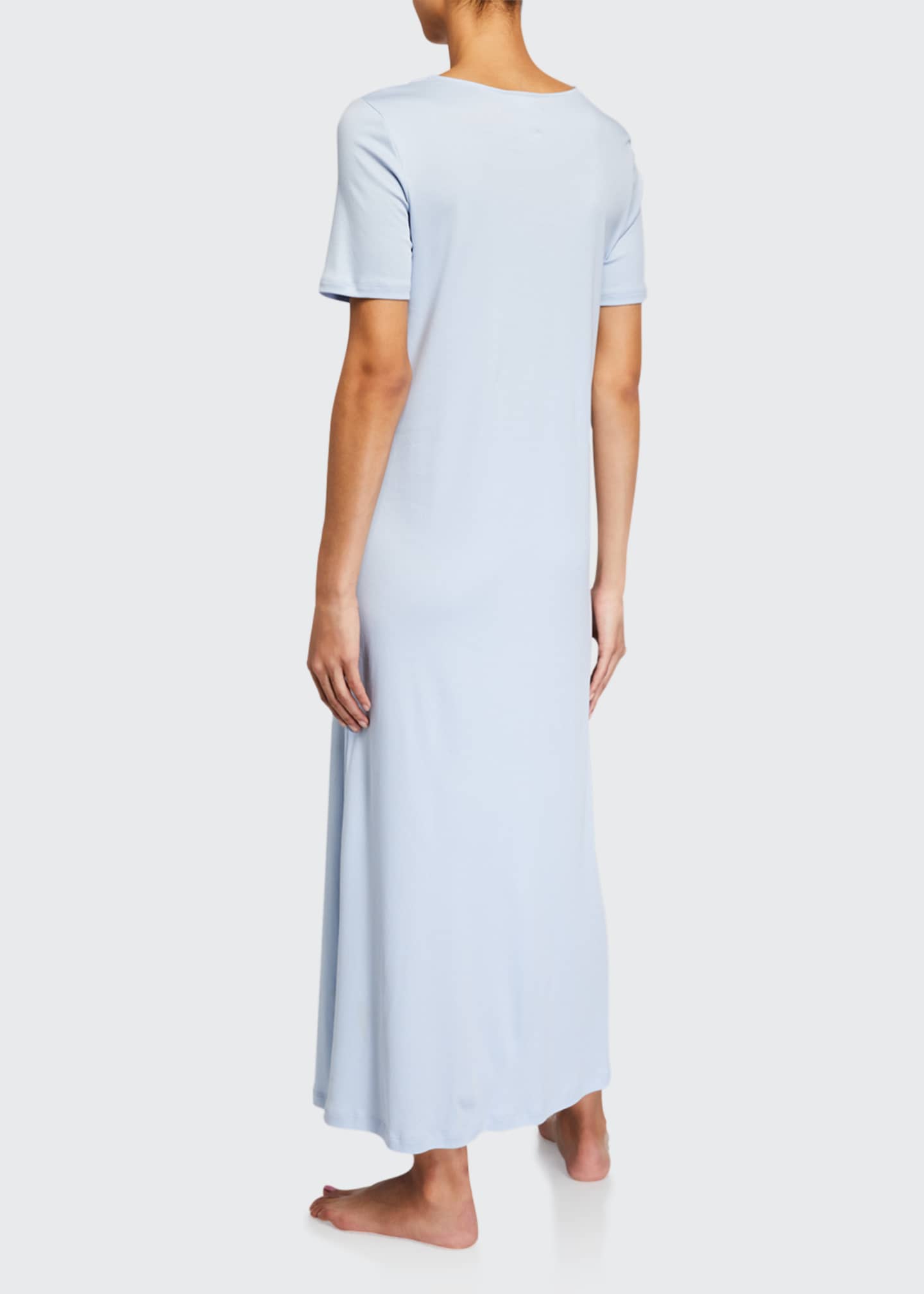 short sleeve long night gown