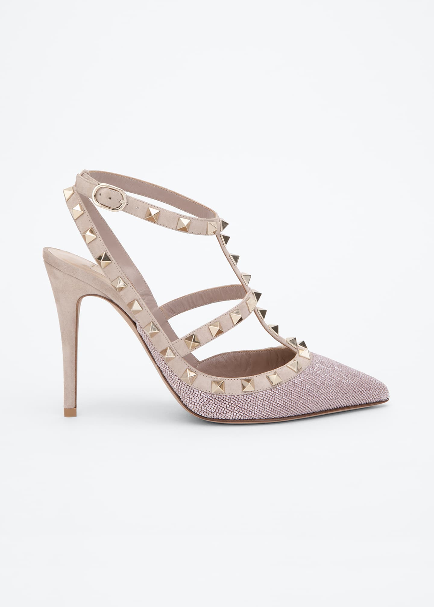valentino suede rockstud pumps