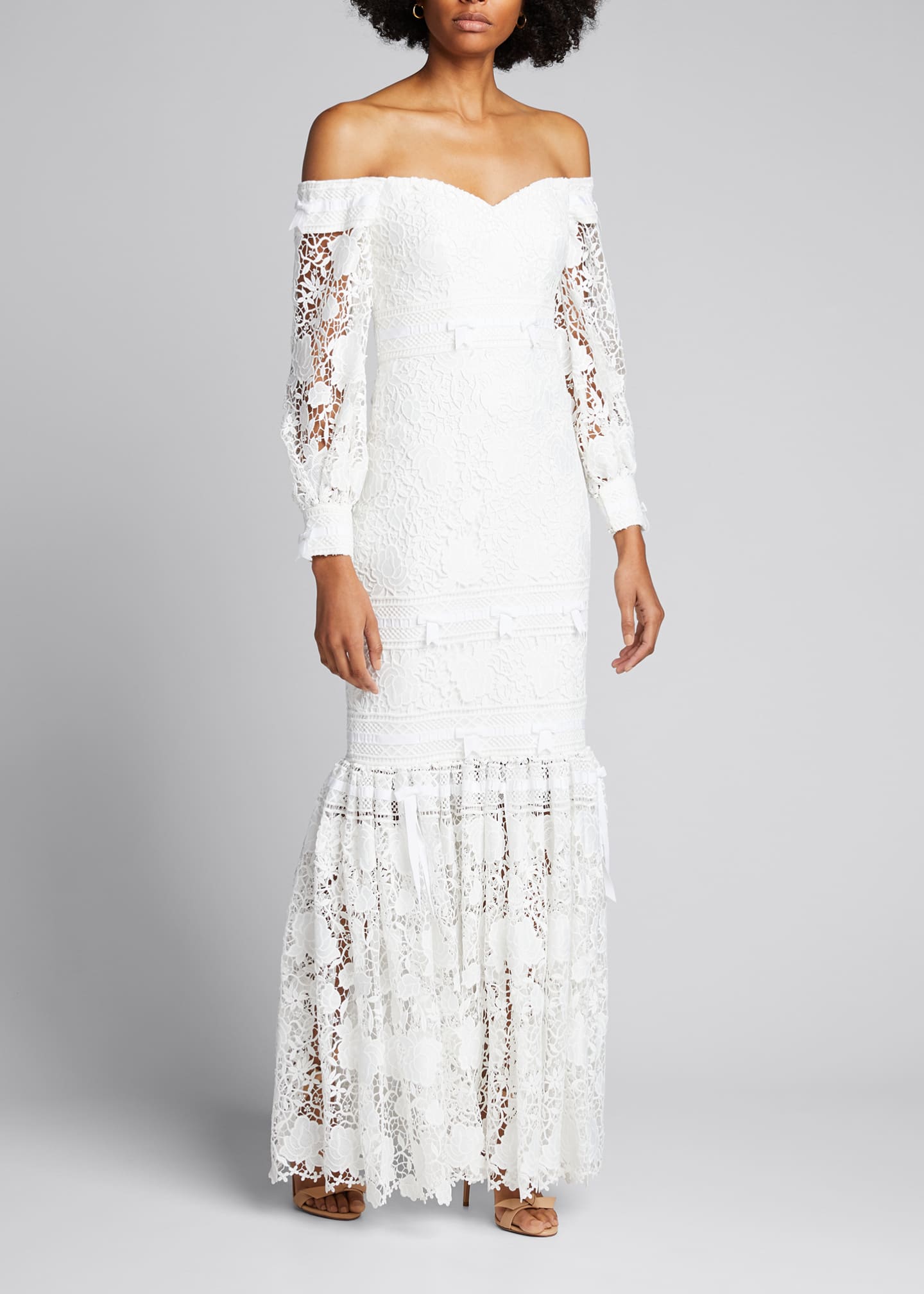 eyelet lace wedding dress