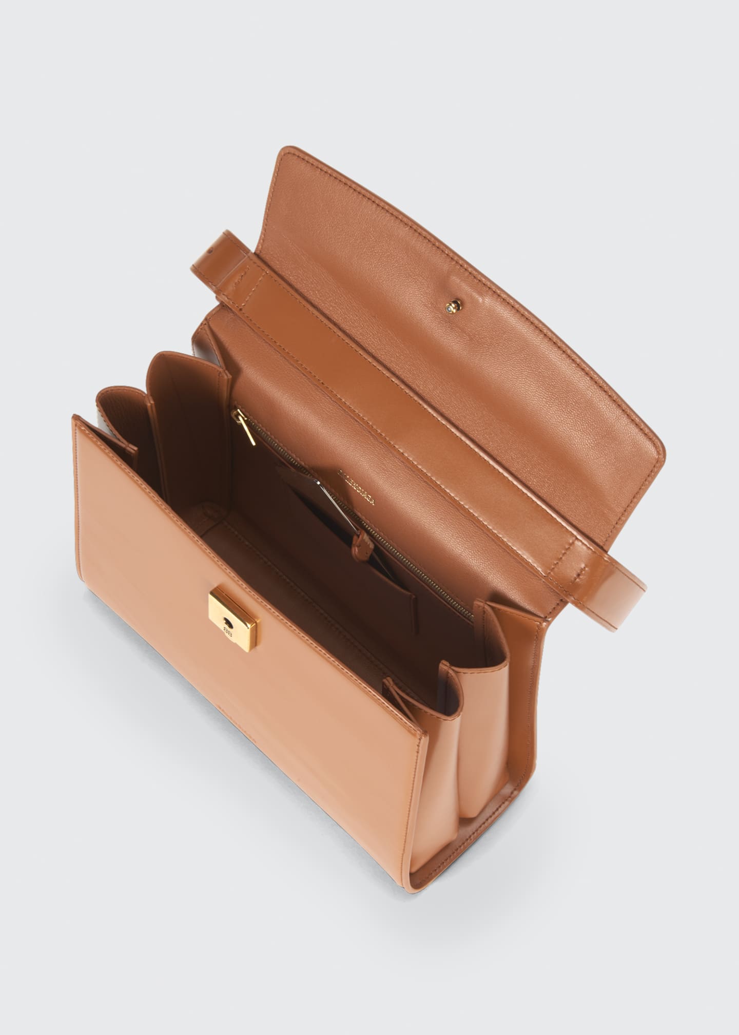 Balenciaga Ghost Medium Shiny Box Leather Shoulder Bag Bergdorf Goodman