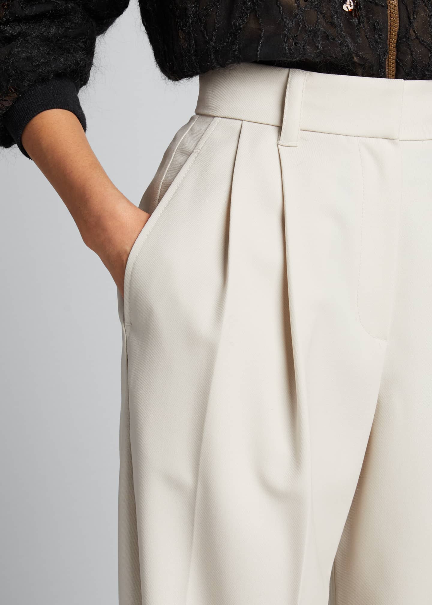 Brunello Cucinelli Wool Pleated Pants Bergdorf Goodman