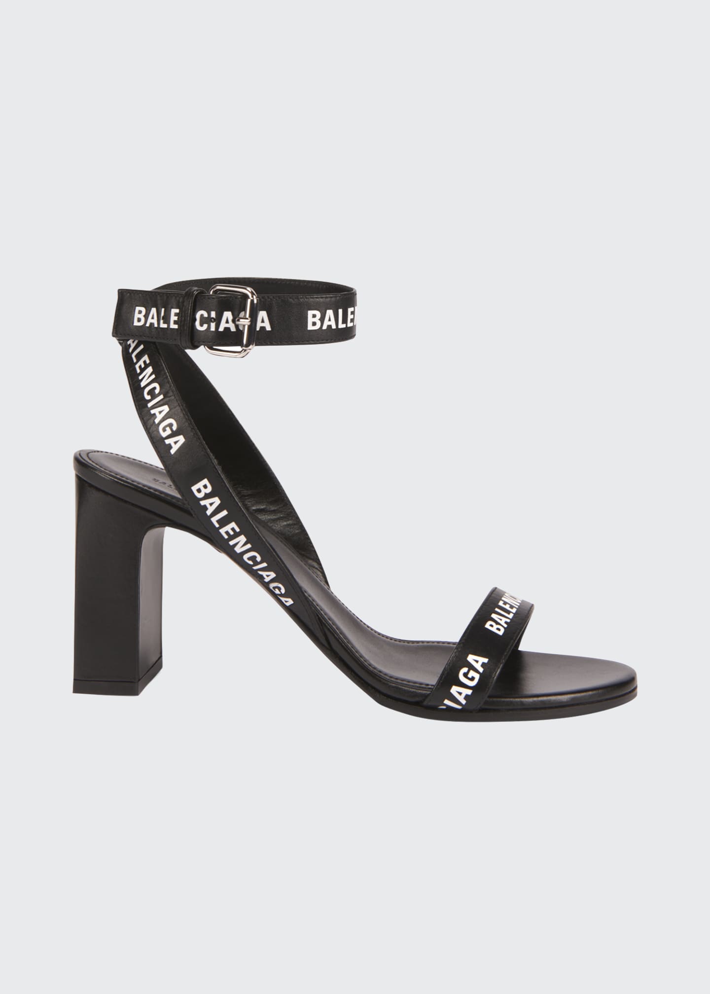 balenciaga leather ankle strap sandals