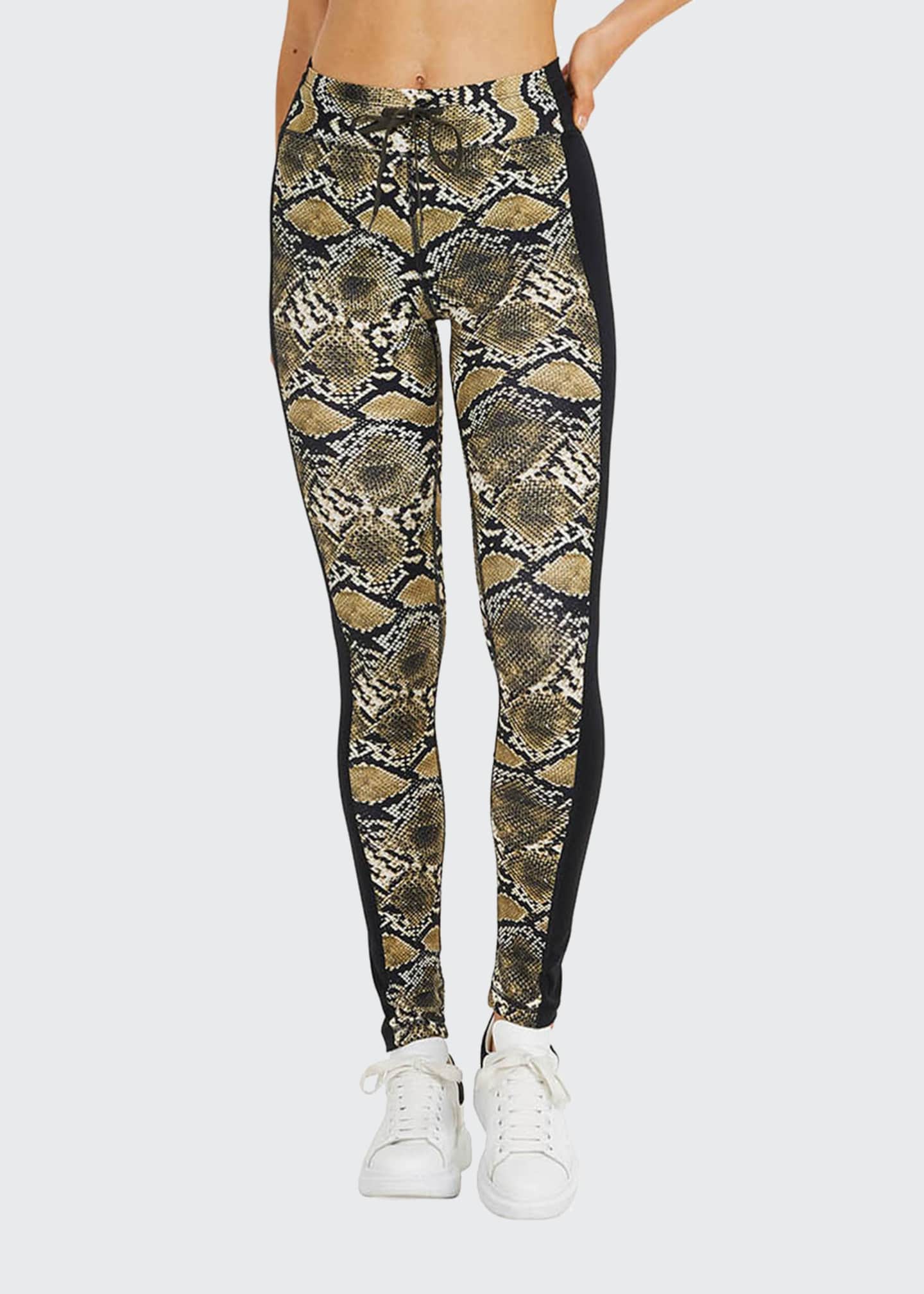 snake print yoga leggings
