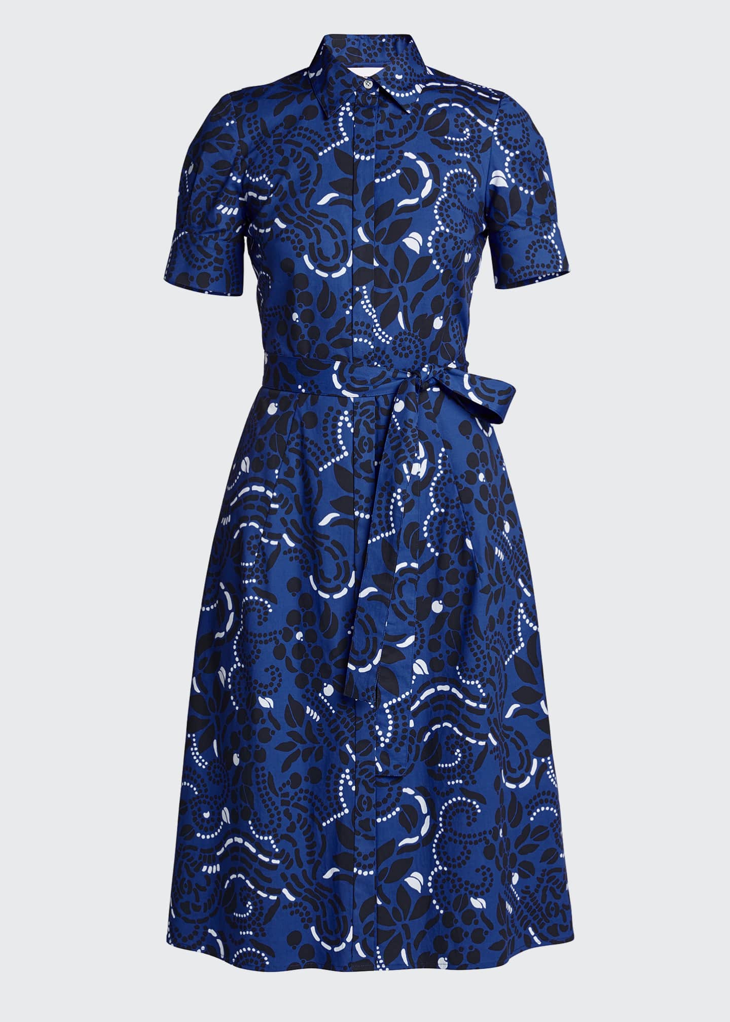 Carolina Herrera Floral Print Belted Shirtdress - Bergdorf Goodman
