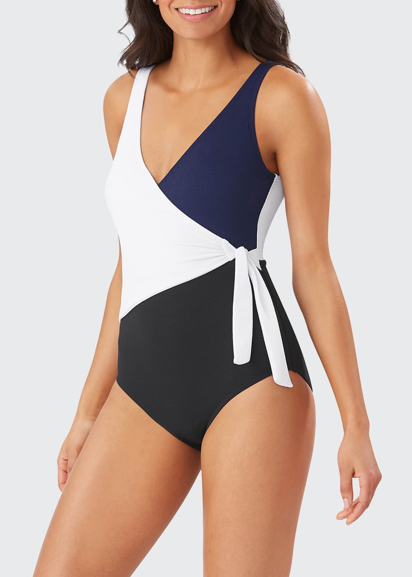 Tommy Bahama Colorblock Scoop Back One Piece Swimsuit Bergdorf