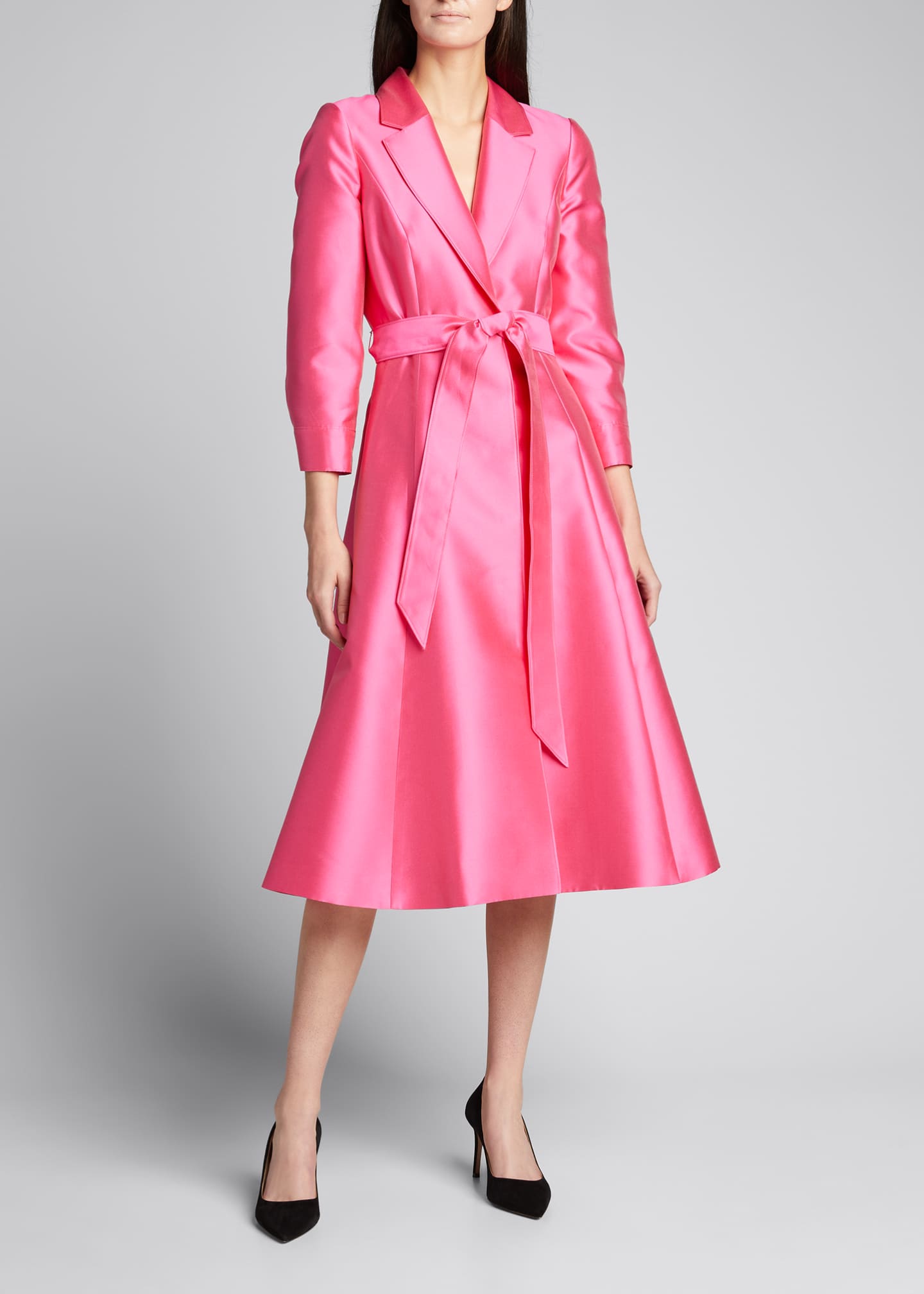 carolina herrera taffeta shirt dress