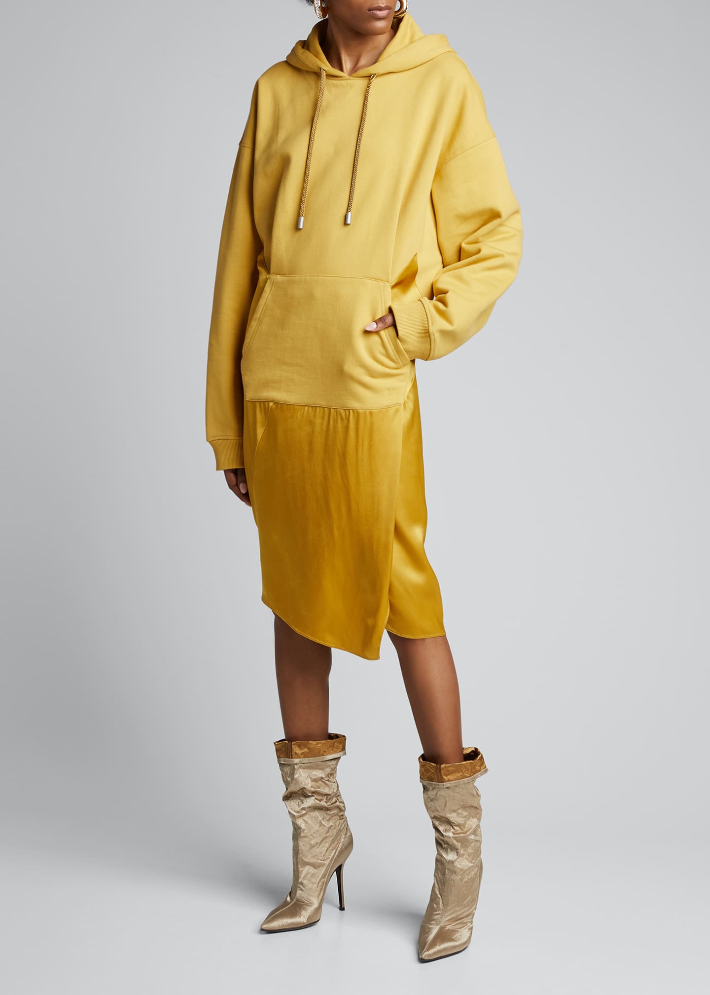 yellow hoodie dress